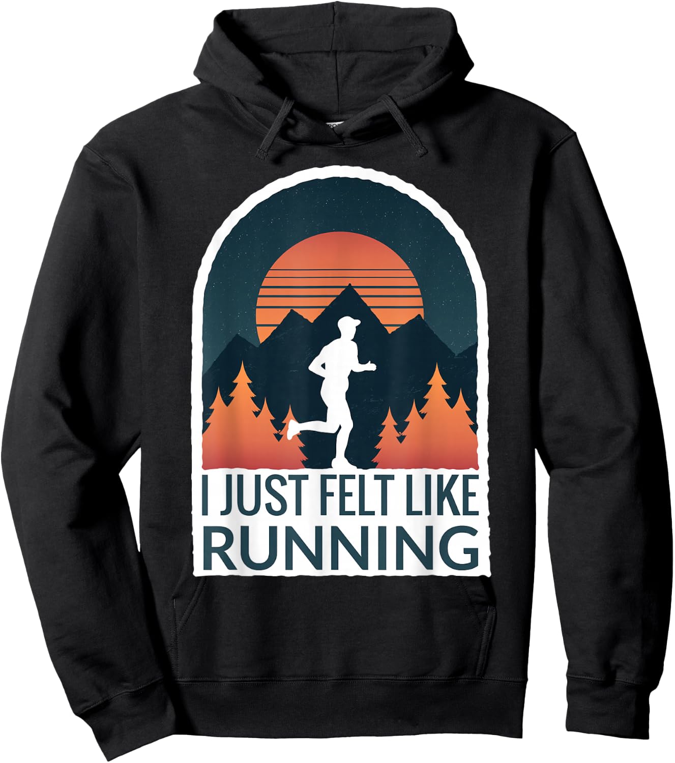 I Just Felt Like Running I Marathon Gump Jog Hoodie - Hoodie | Black