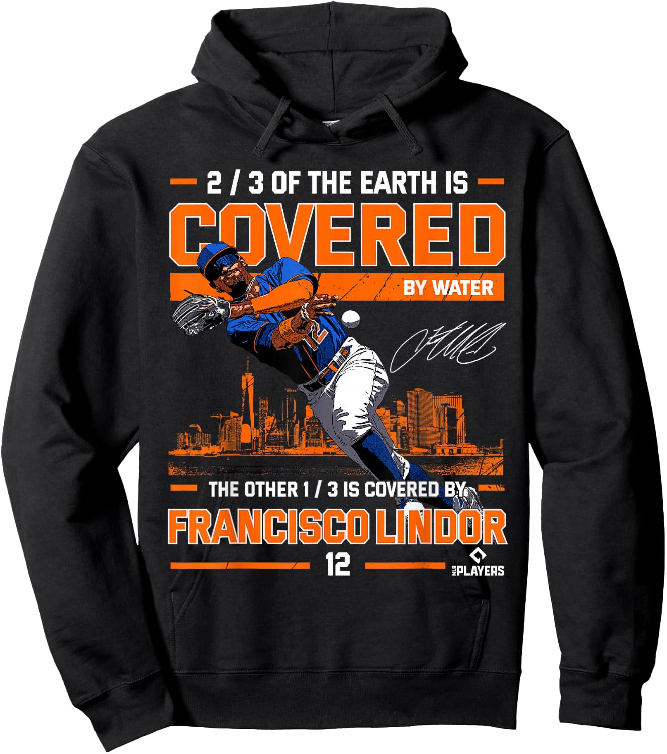 Francisco Lindor Covered Paquito New York MLBPA Hoodie - Hoodie | Black