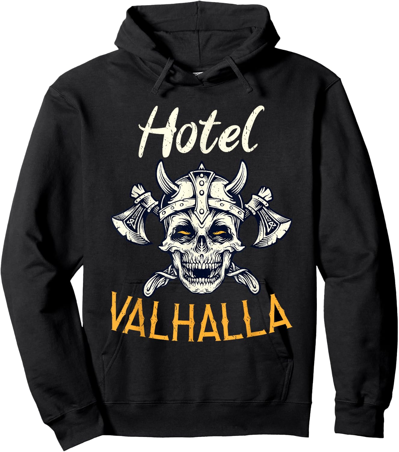 Hotel Valhalla Odin Nordic Viking Hoodie - Hoodie | Black