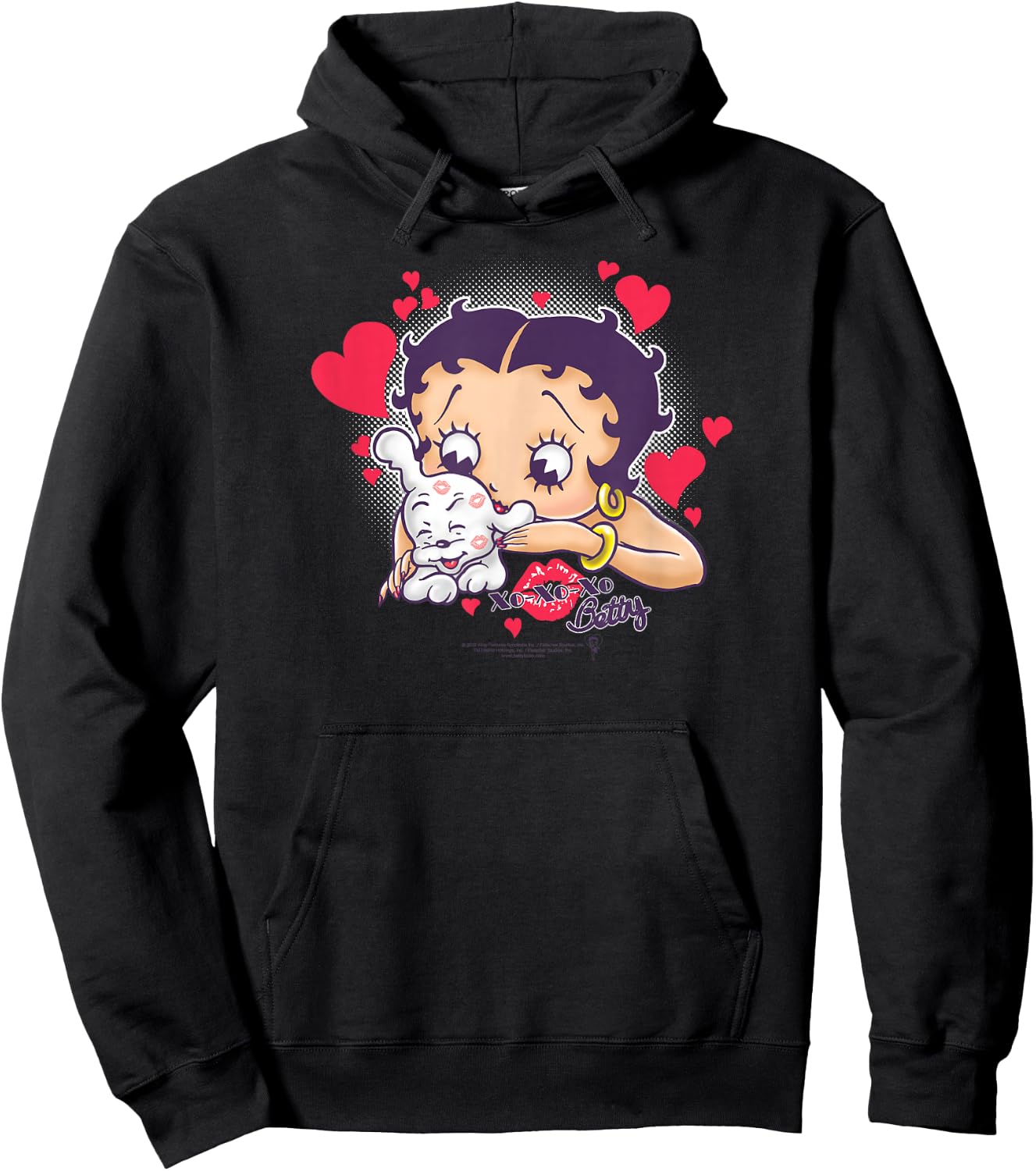 Betty Boop Puppy Love Hoodie - Hoodie | Black