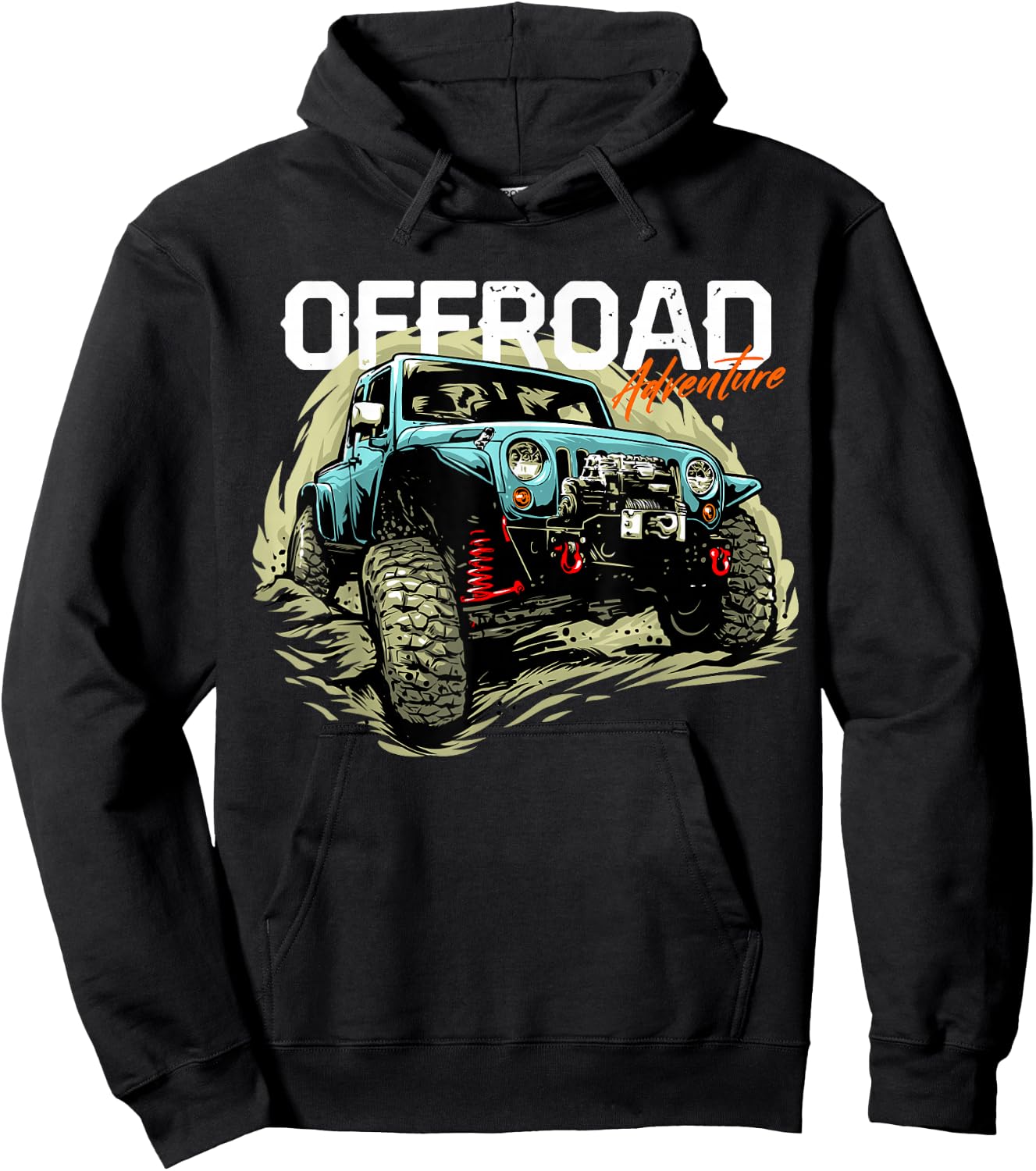 Offroad Adventure | Off Roading Offroad 4x4 SUV Hoodie - Hoodie | Black