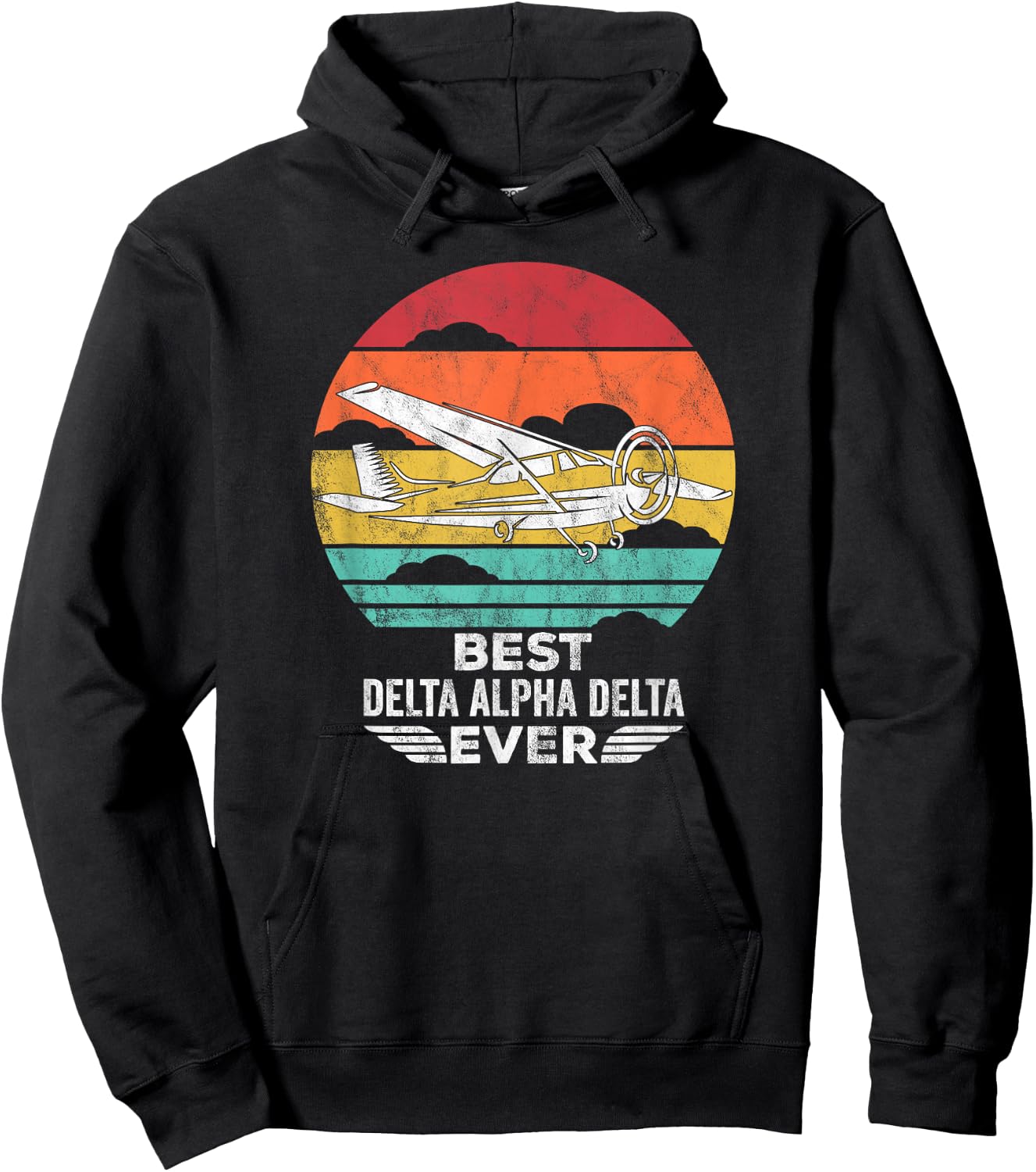 Airplane Pilot Best Dad Flying father Hoodie - Hoodie | Black
