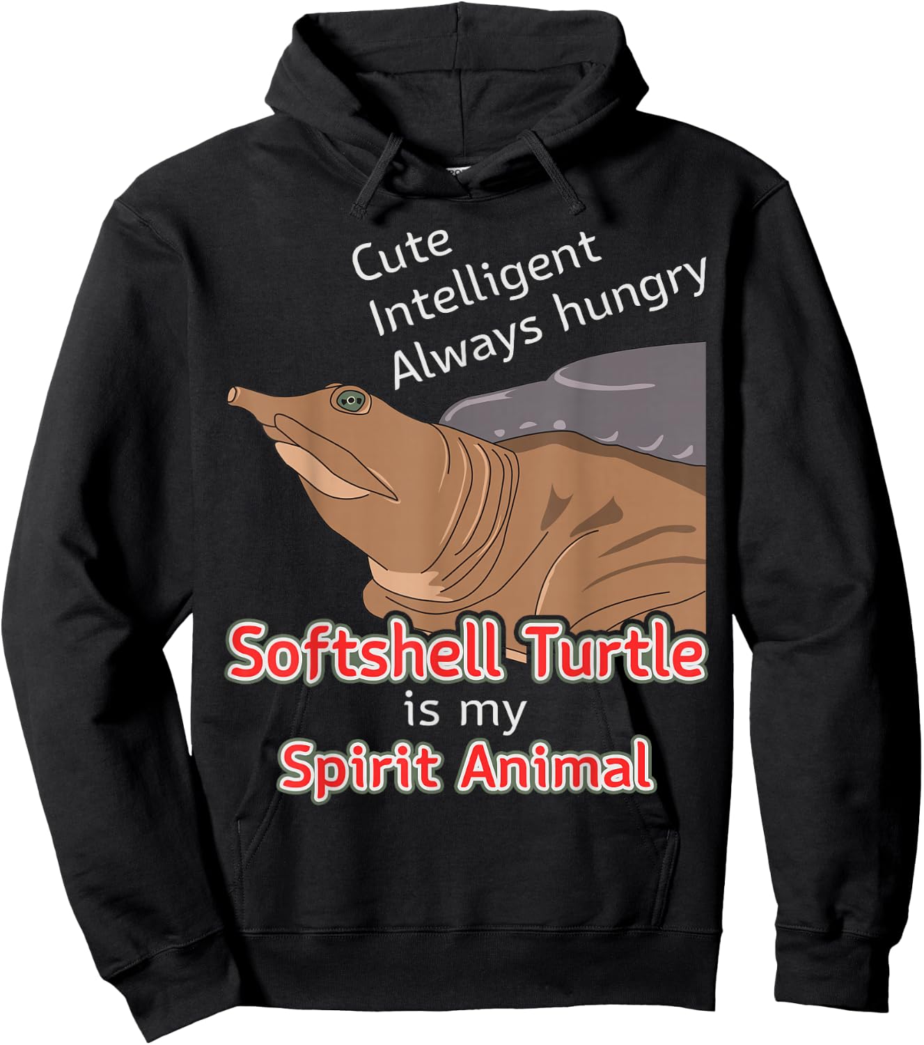 Softshell Turtle Apalone Spirit Animal Softshell Hoodie - Hoodie | Black
