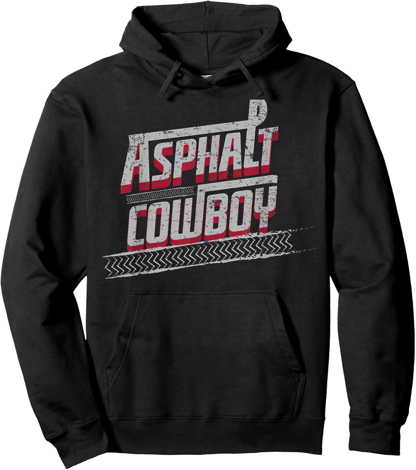 Asphalt Cowboy Cool Truck Driver Design Trucker Hoodie - Hoodie | Black