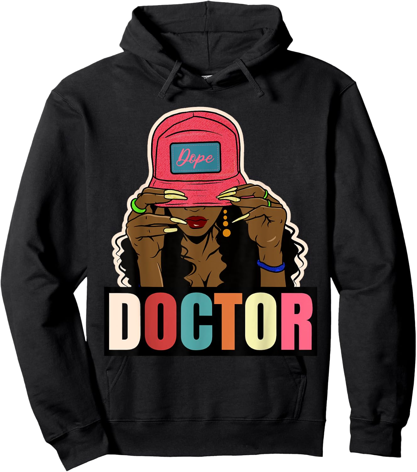 Unapologetically Dope Doctor Black Afro Black History Ladies Hoodie - Hoodie | Black