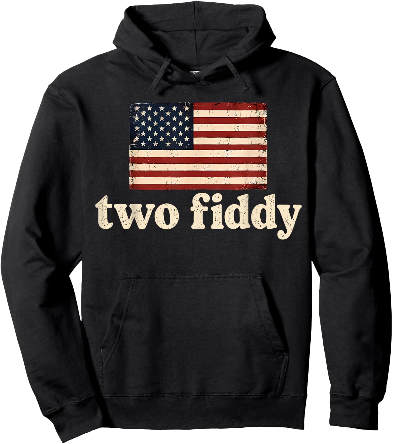 Two Fiddy 2 Fiddy American Flag USA 250th Anniversary Hoodie - Hoodie | Black