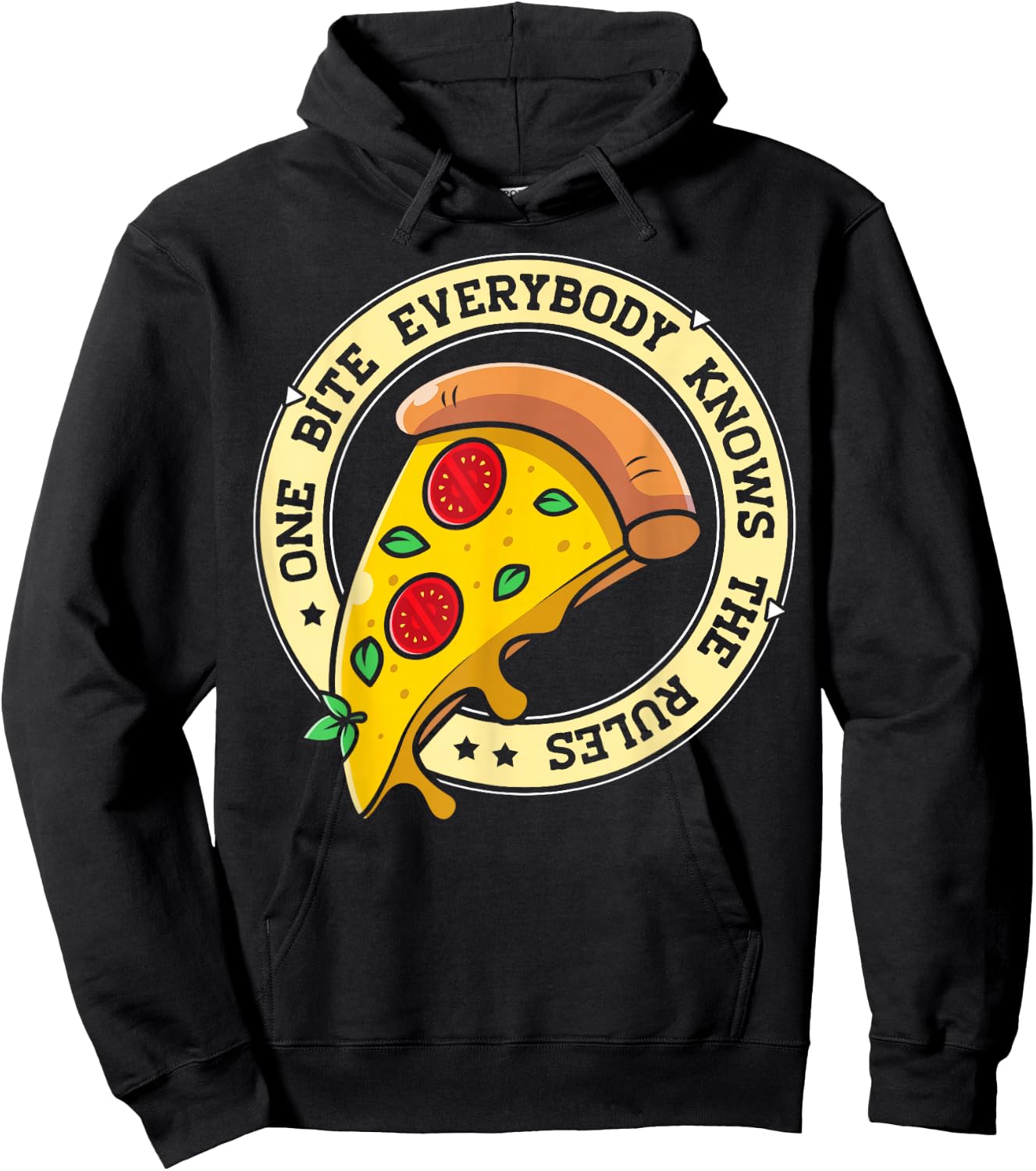Funny 1 Pizza Everybody Knows The Rules Food Lover Hoodie - Hoodie | Black