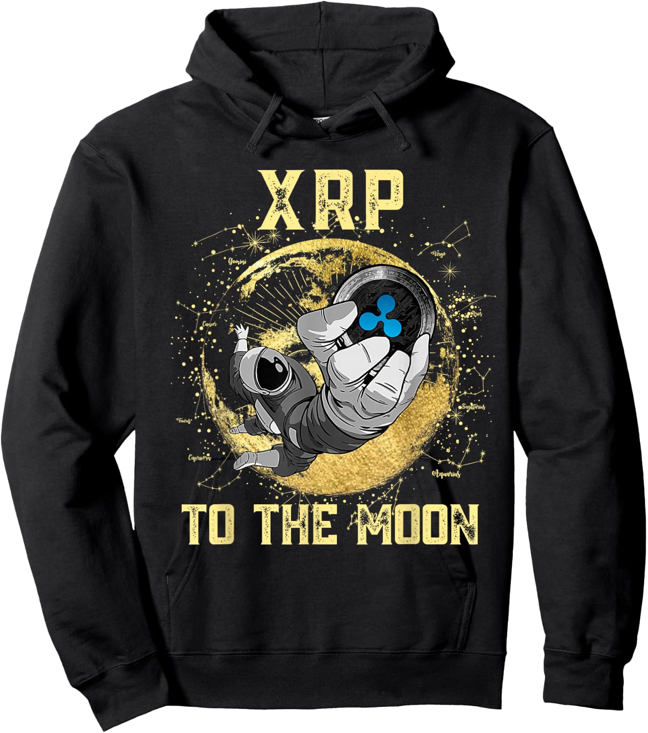 Ripple XRP Hodl shirt, cryptocurrency XRP to the Moon Hoodie - Hoodie | Black