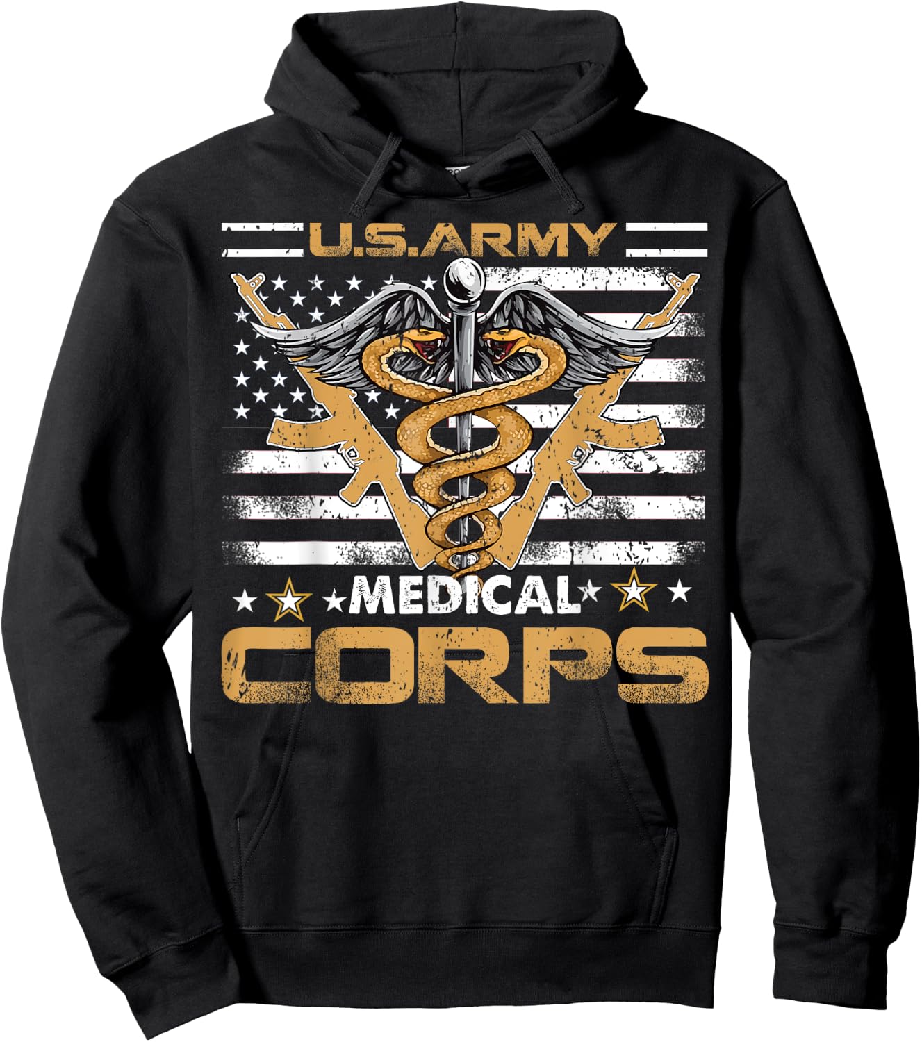US Army Medical Corps, Perfect Veteran Medical Military Gift Hoodie - Hoodie | Black