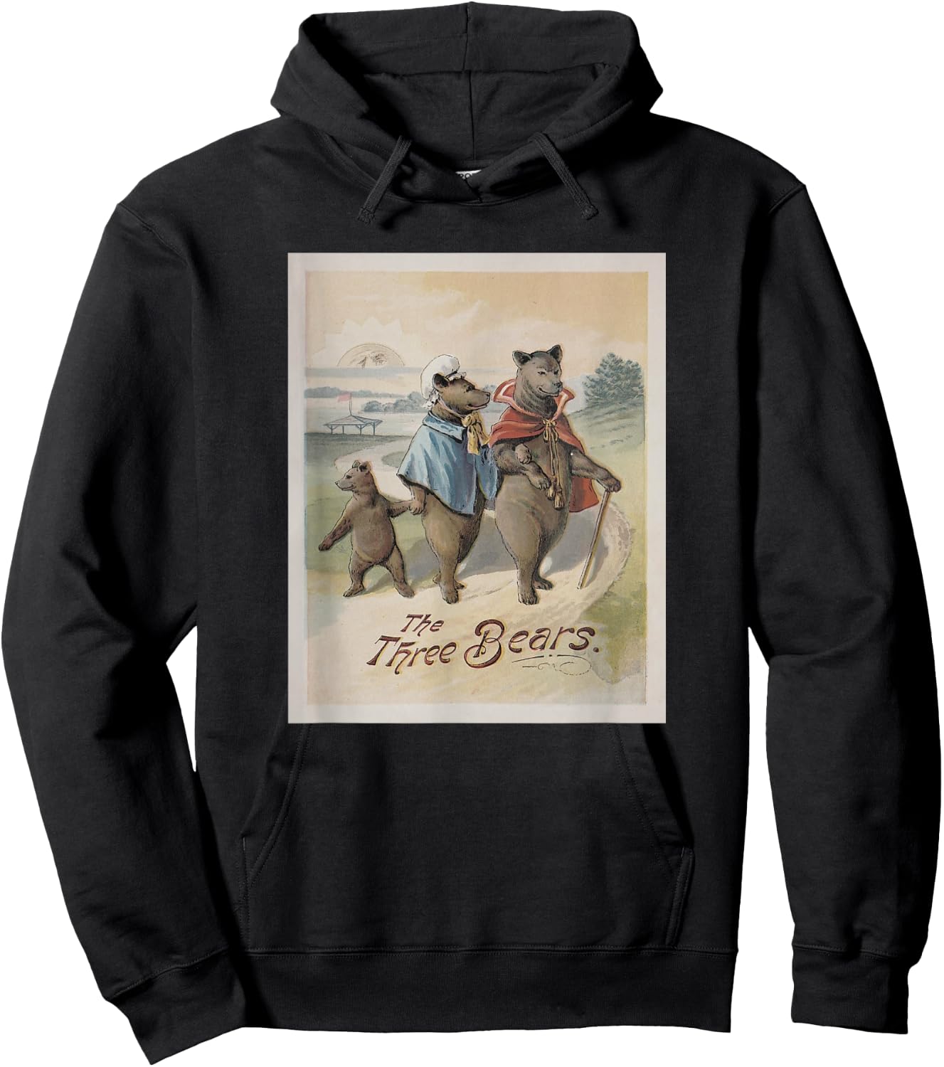 Goldilocks and The Three Bears Book Cover Hoodie - Hoodie | Black