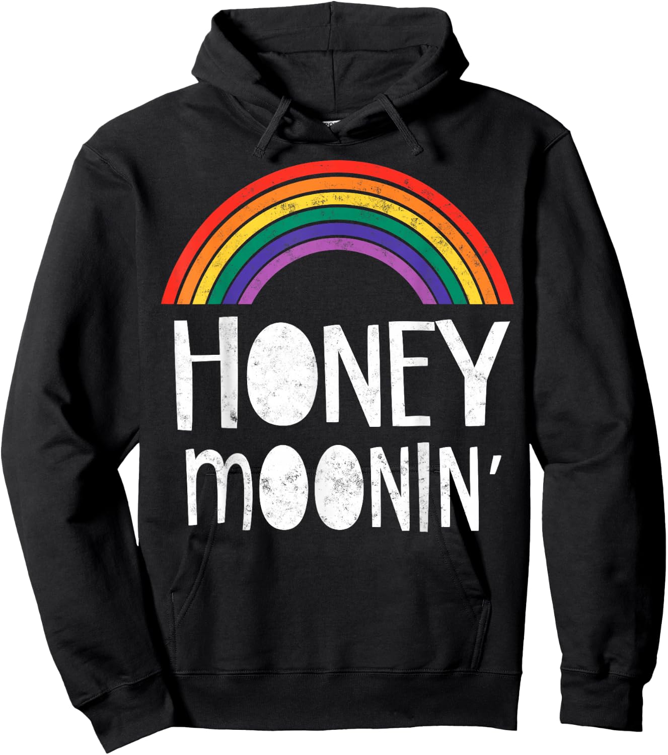 Gay Lesbian Just Married Wedding Party LGBT Honeymoon Hoodie - Hoodie | Black