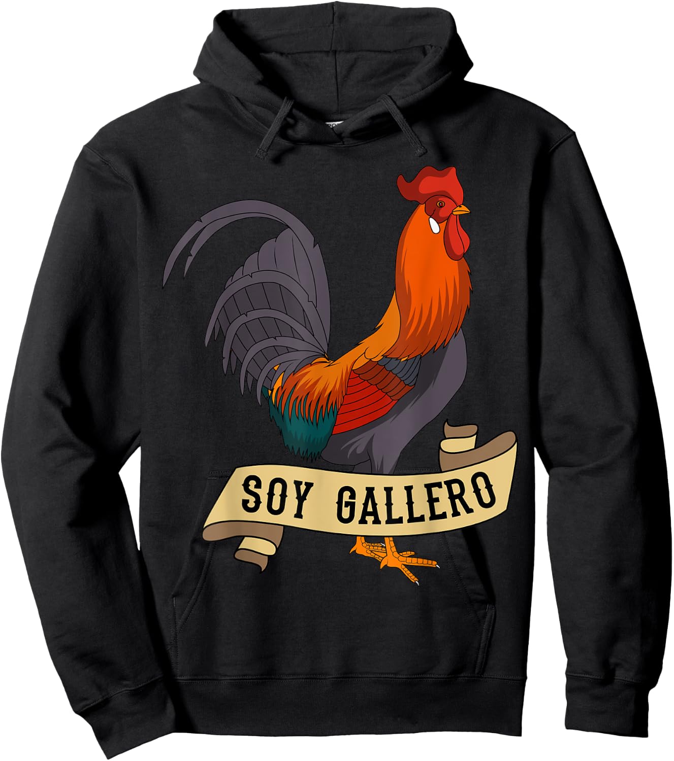 Soy Gallero Rooster Chicken Farmer Poultry Lover Hoodie - Hoodie | Black