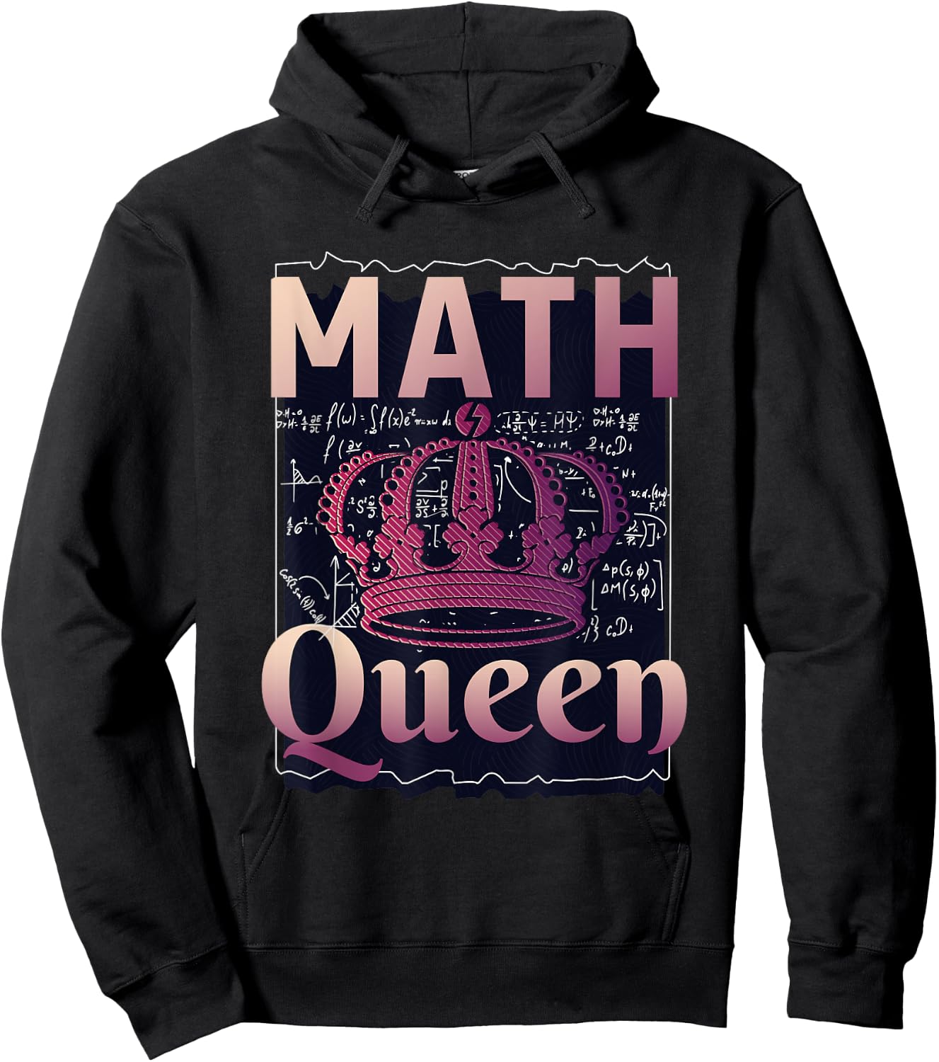 Math Queen School University Algebra Funny Mathematics Hoodie - Hoodie | Black