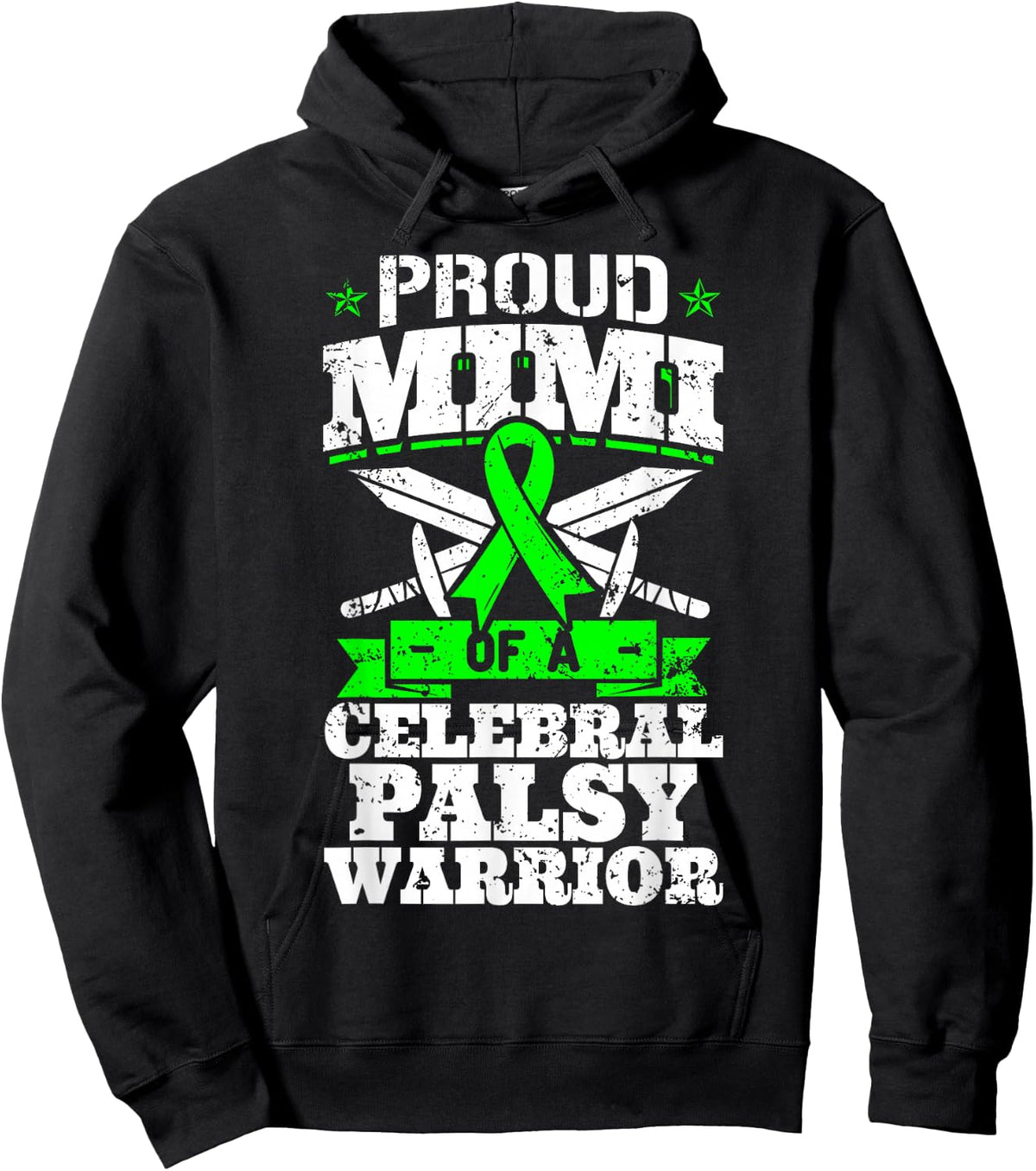 Proud Mimi Of A Cerebral Palsy Warrior CP Awareness Grandma Hoodie - Hoodie | Black