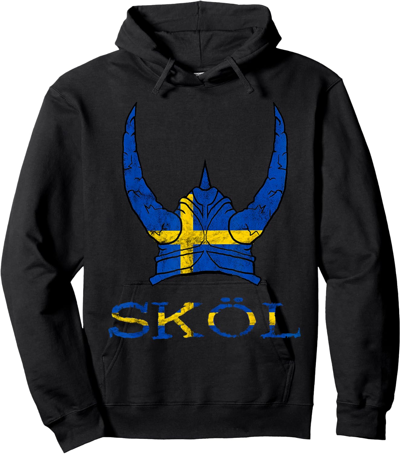 Skol Swedish Viking Helmet Sweden Nordic Northman Swede Hoodie - Hoodie | Black