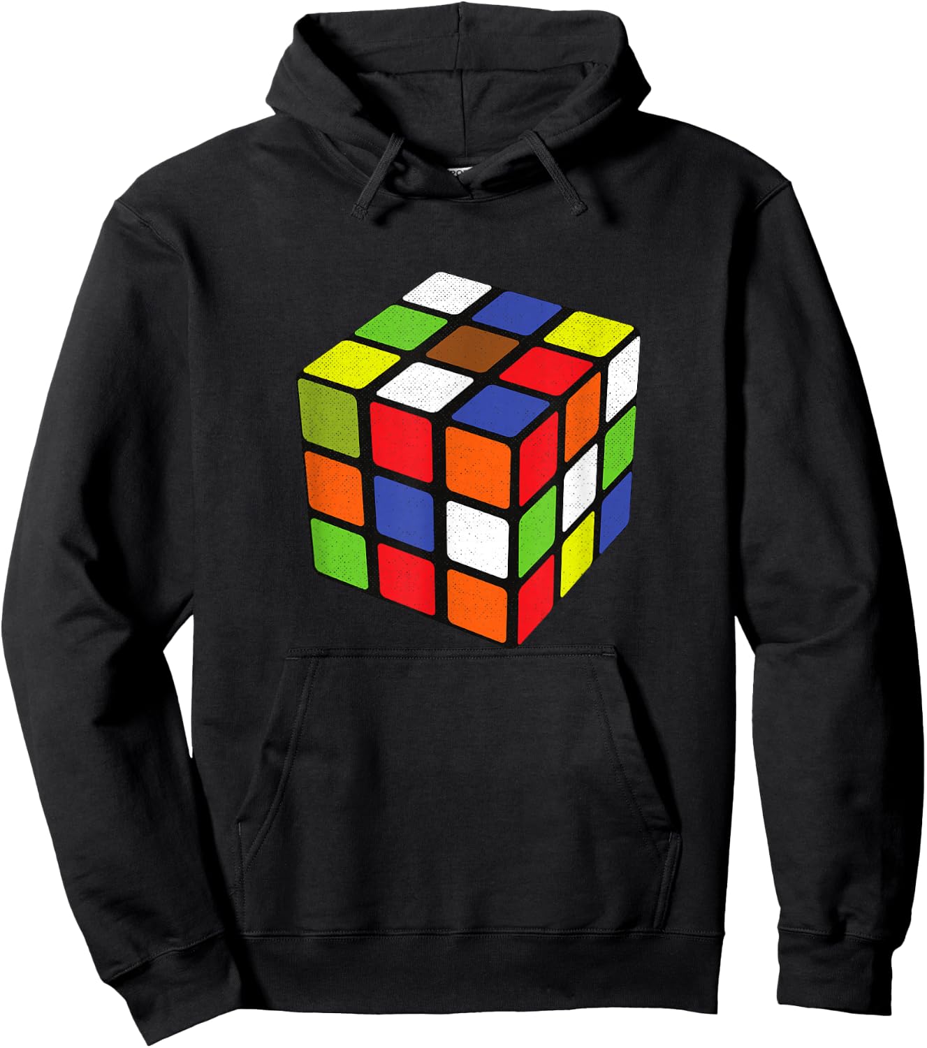 Rubiks Cube Colorful 3x3 Cube Math Game Speed Cubing Puzzle Hoodie - Hoodie | Black