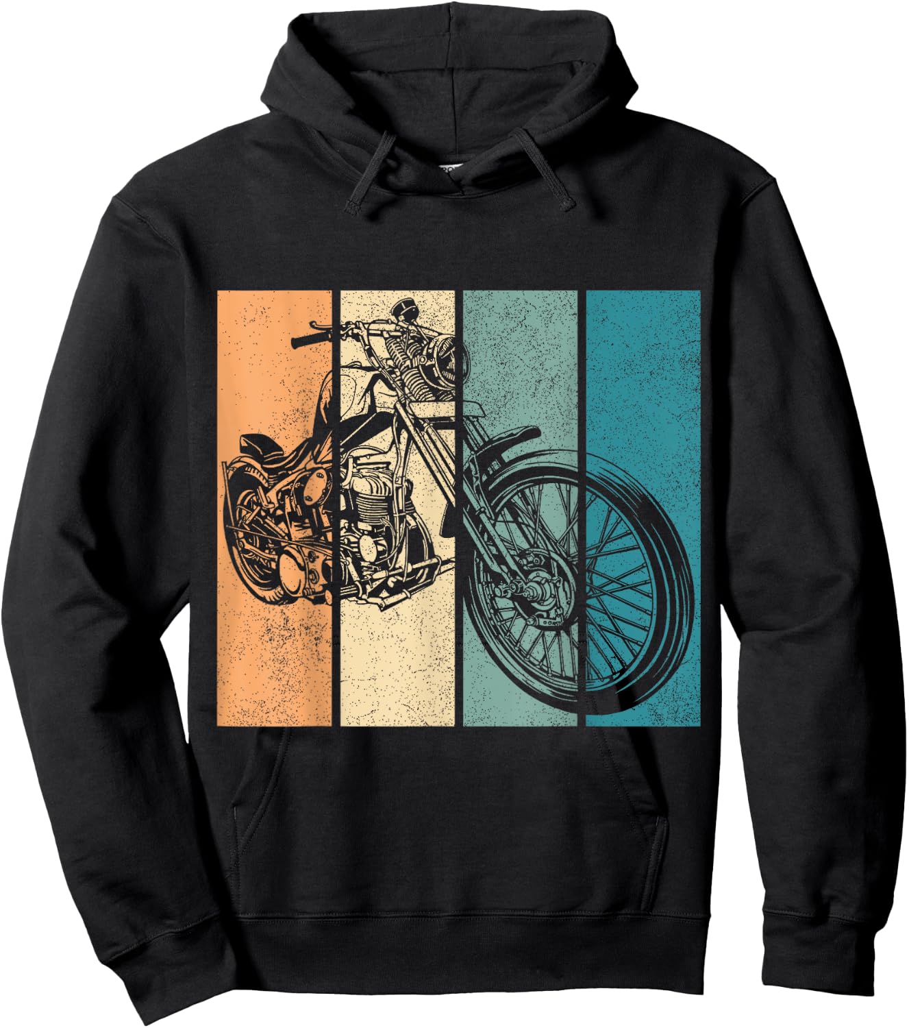 Vintage Retro Motorcycle Chopper Bikers Men Women Boys Girls Hoodie - Hoodie | Black
