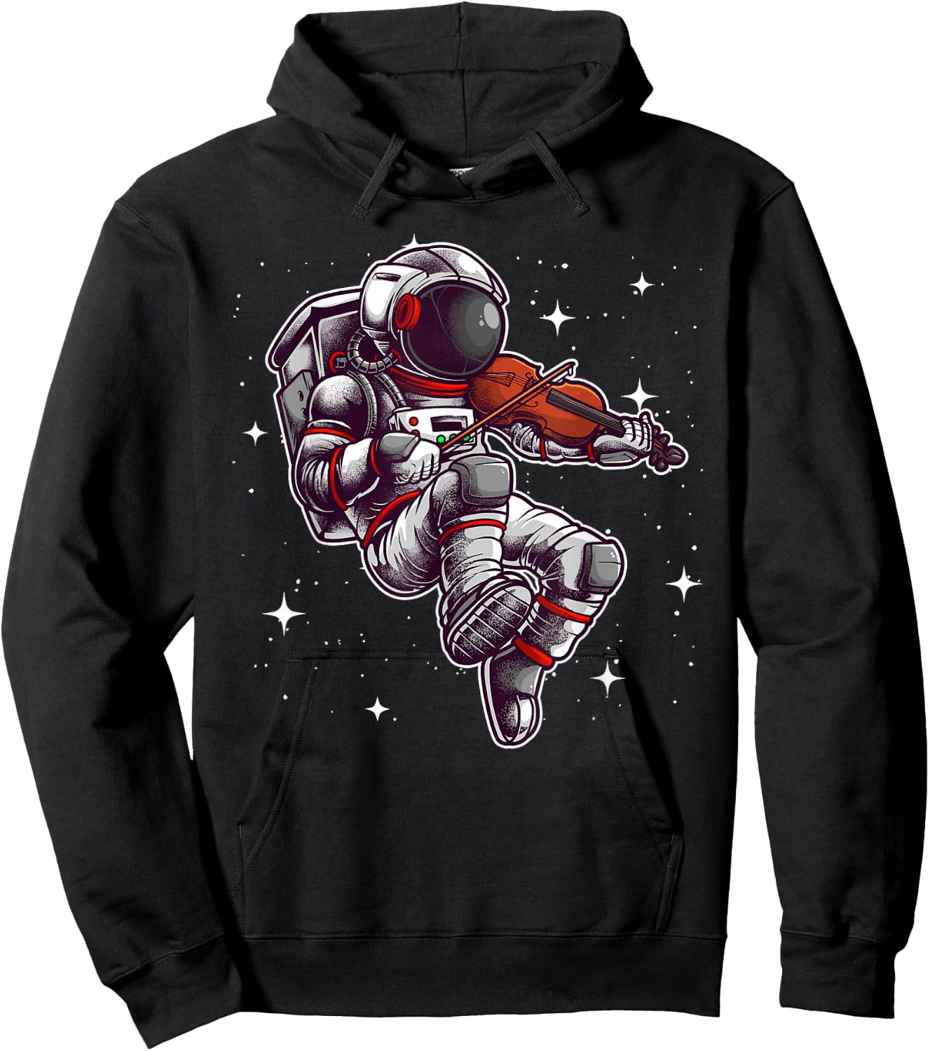 Cool Violin Player Astronaut Women Viola Music Lover Hoodie - Hoodie | Black