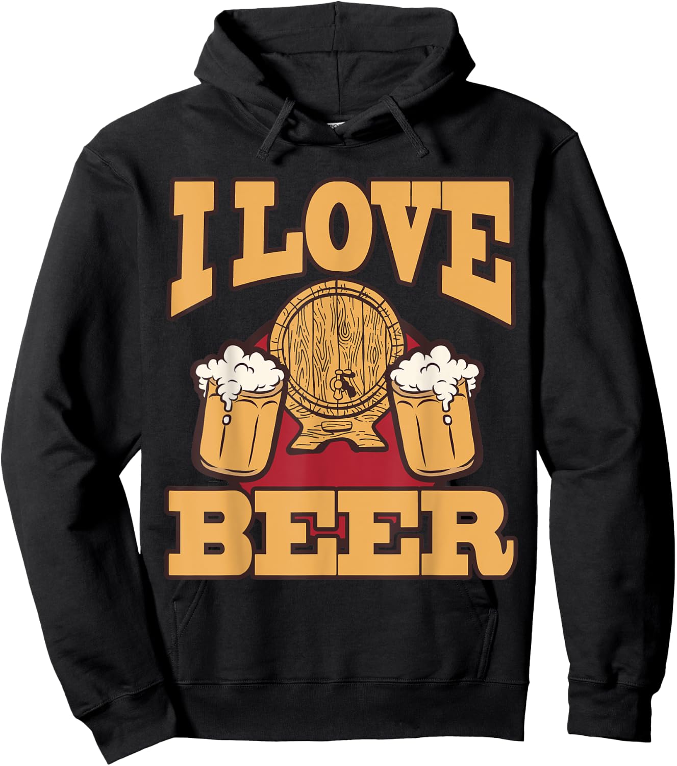 I love beer mug malt brewery drink alcoholic beverage Hoodie - Hoodie | Black