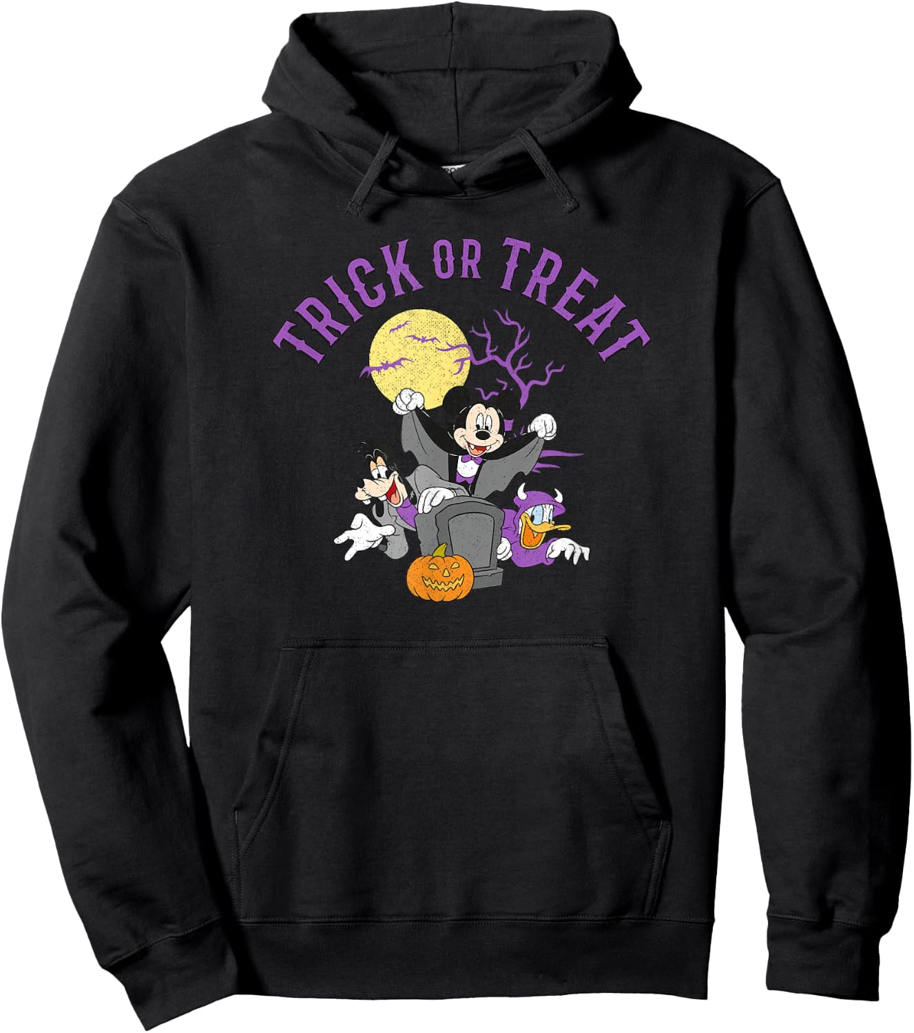 Disney Mickey and Friends Halloween Trick or Treat Group Hoodie - Hoodie | Black
