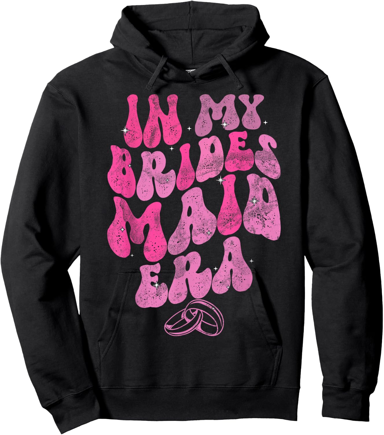 In My bridesmaid Era Groovy Wedding Maid Of Honor Hoodie - Hoodie | Black
