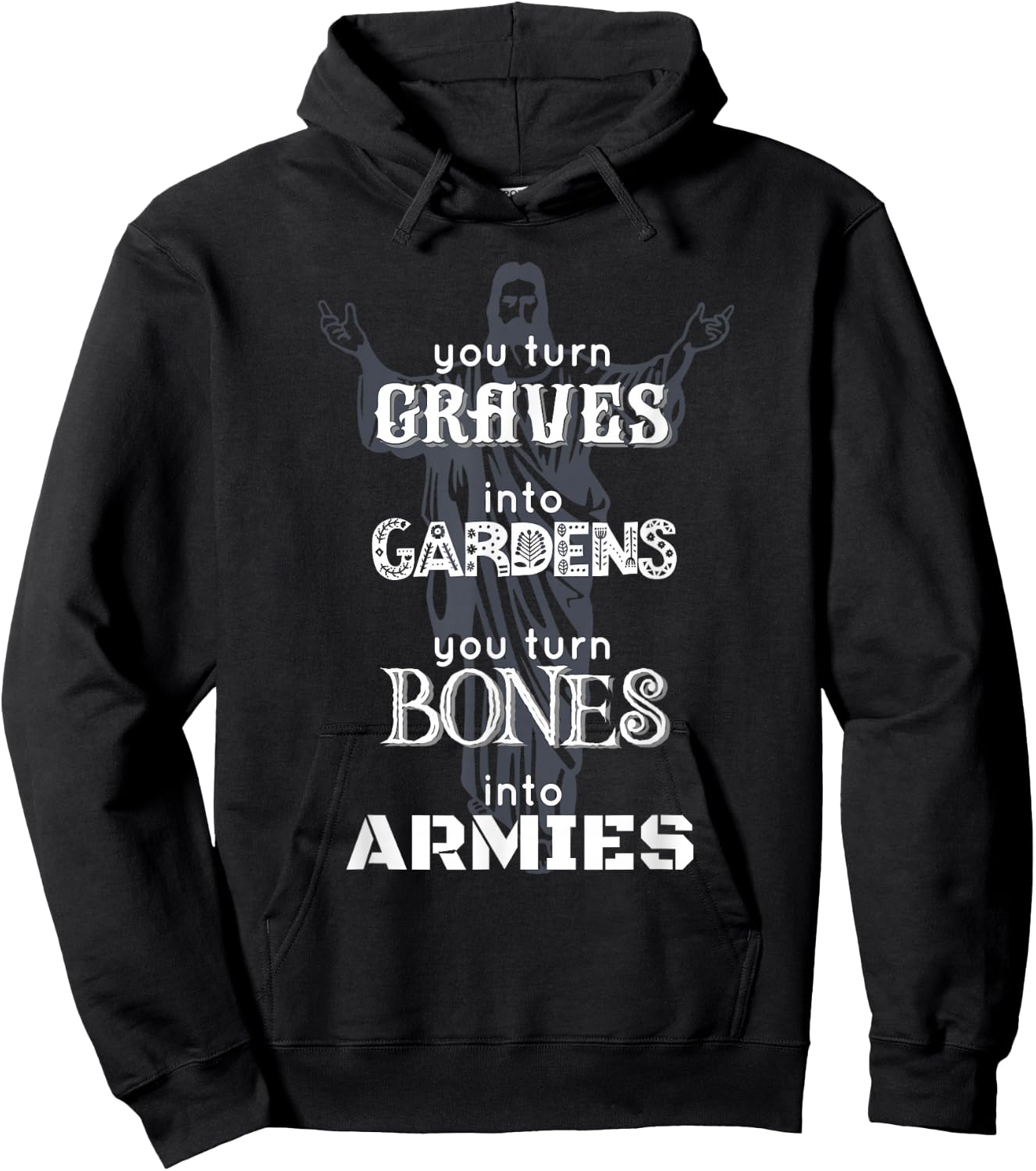 Christian Halloween Graves to Gardens Breathe in Dead Bones Hoodie - Hoodie | Black