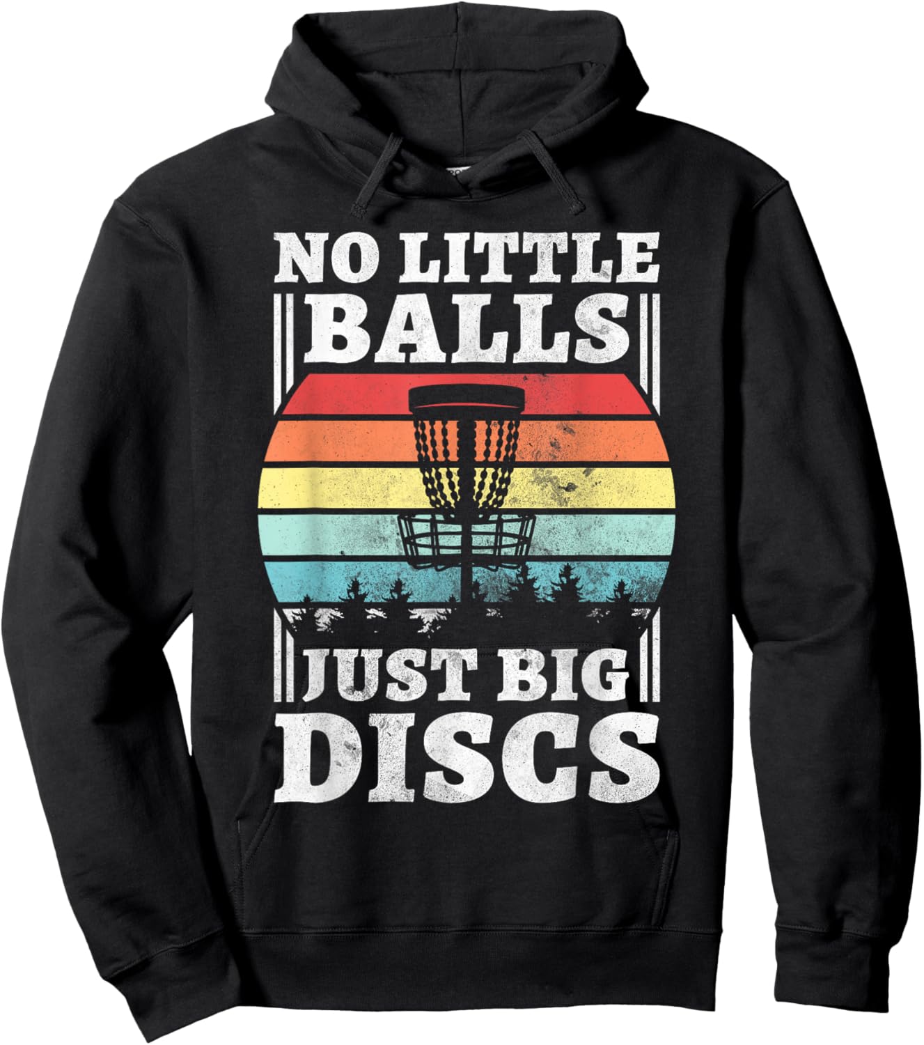 No Little Balls Just Big Discs, Funny Disc Golf Hoodie - Hoodie | Black
