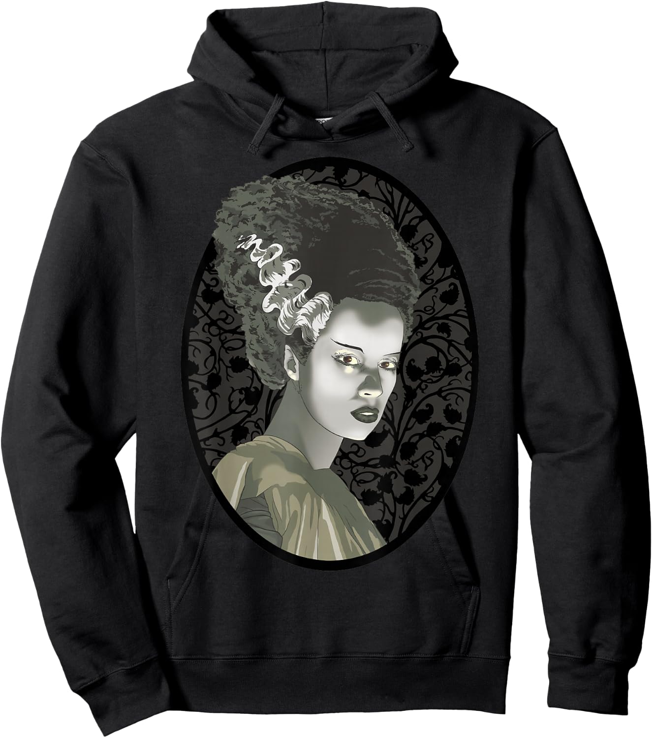 Universal Monsters Bride Of Frankenstein Illustrated Hoodie - Hoodie | Black