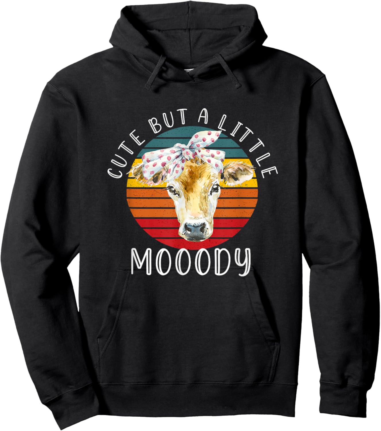Moody Cow Lovers Shirts Farm Clothes Cowgirl Girls Hoodie - Hoodie | Black