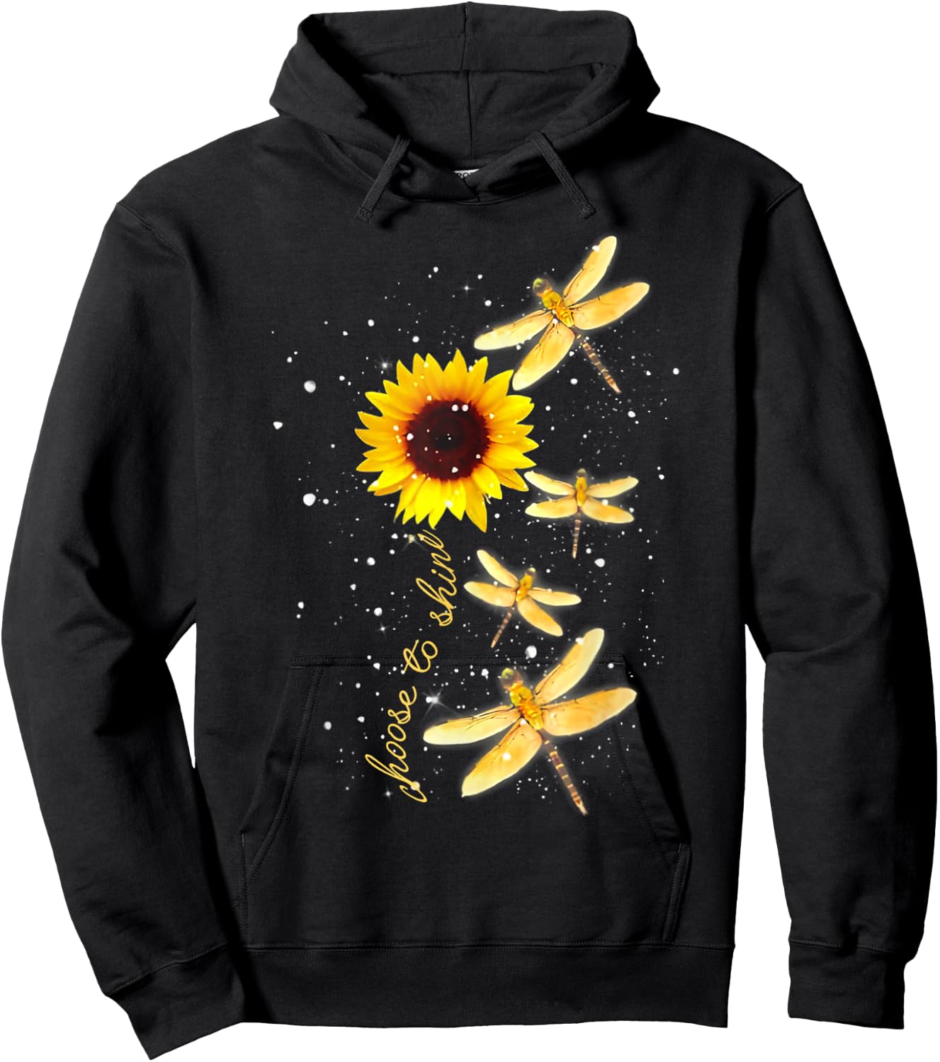 Dragonfly Sunflower Teacher Growth Mindset Choose To Shine Men Women Kids Hoodie - Hoodie | Black