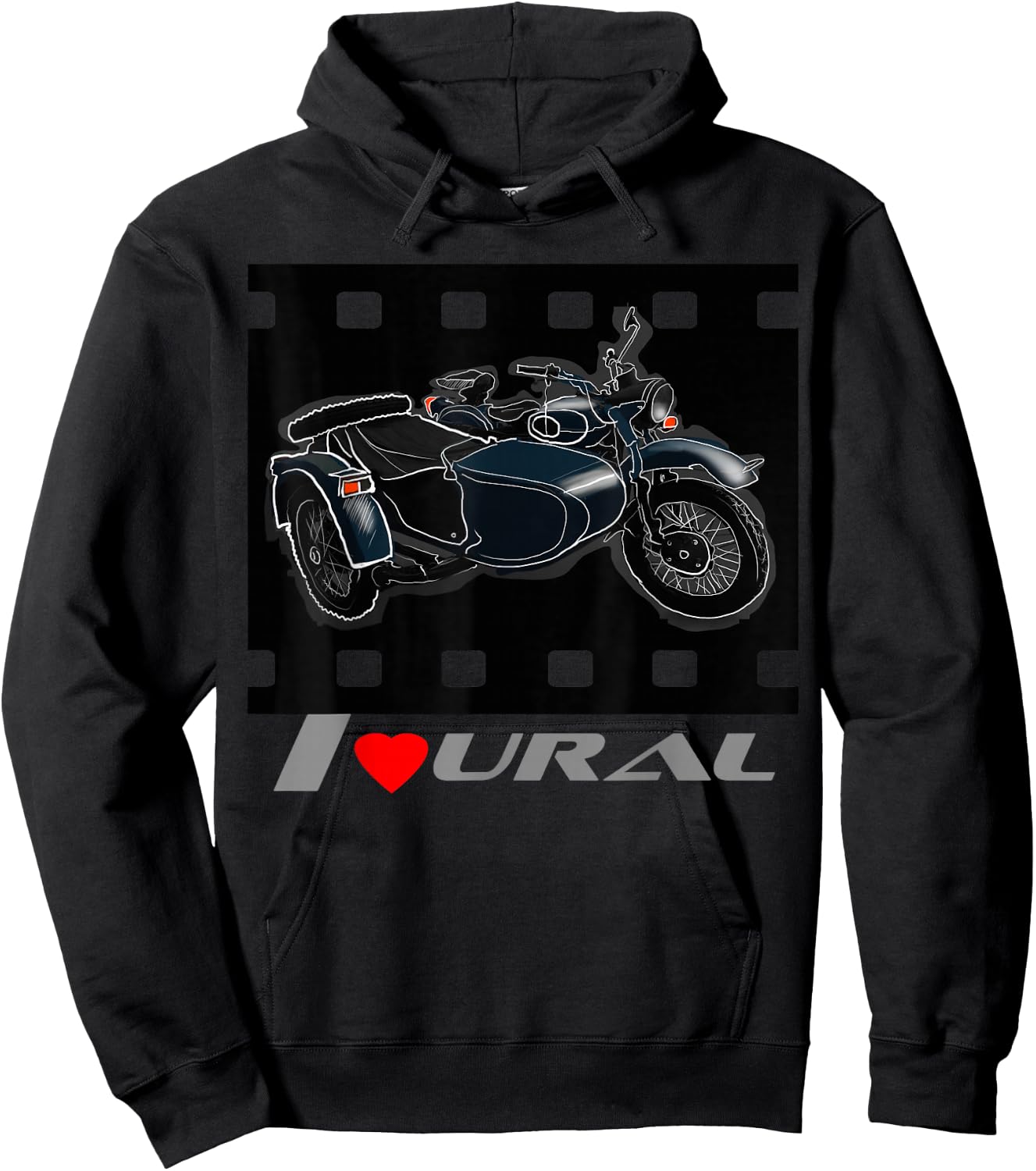 I love URAL for russian retro motorcycles lovers Hoodie - Hoodie | Black