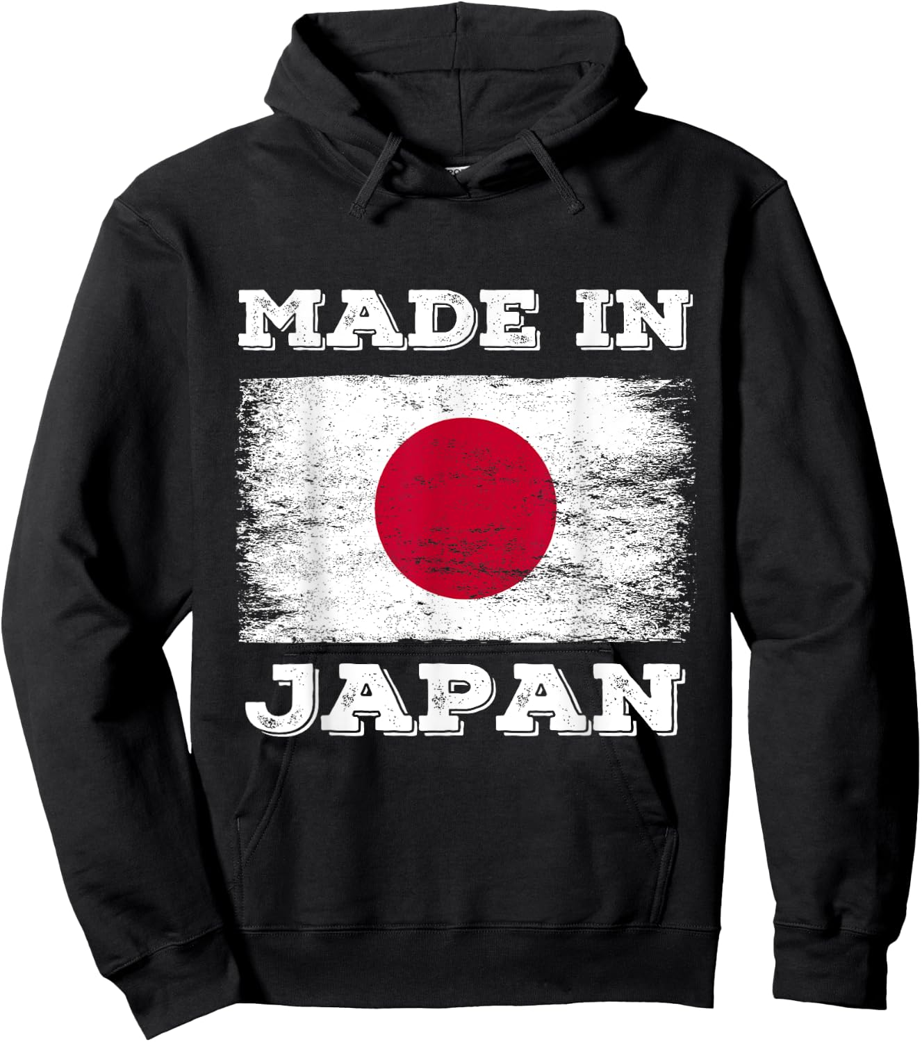 Made In Japan With Japan Flag Novelty Graphic Cool Designs Hoodie - Hoodie | Black