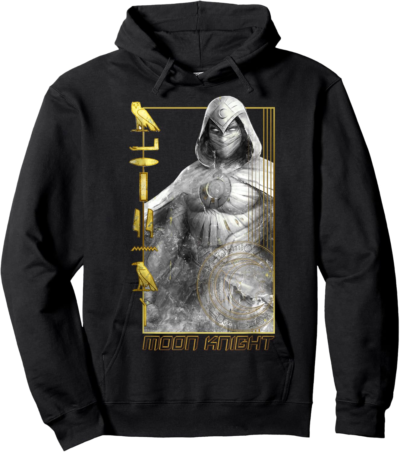 Marvel Moon Knight Bright Glyphs Poster Hoodie - Hoodie | Black
