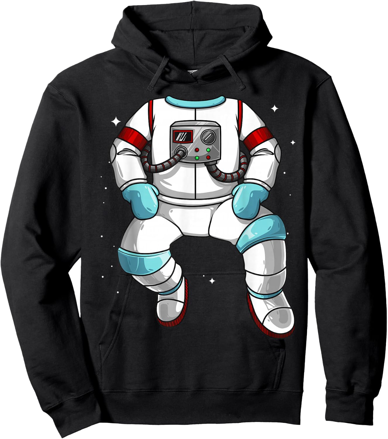 Cool Astronaut Halloween Costume Fan | Funny Lazy DIY Gift Hoodie - Hoodie | Black