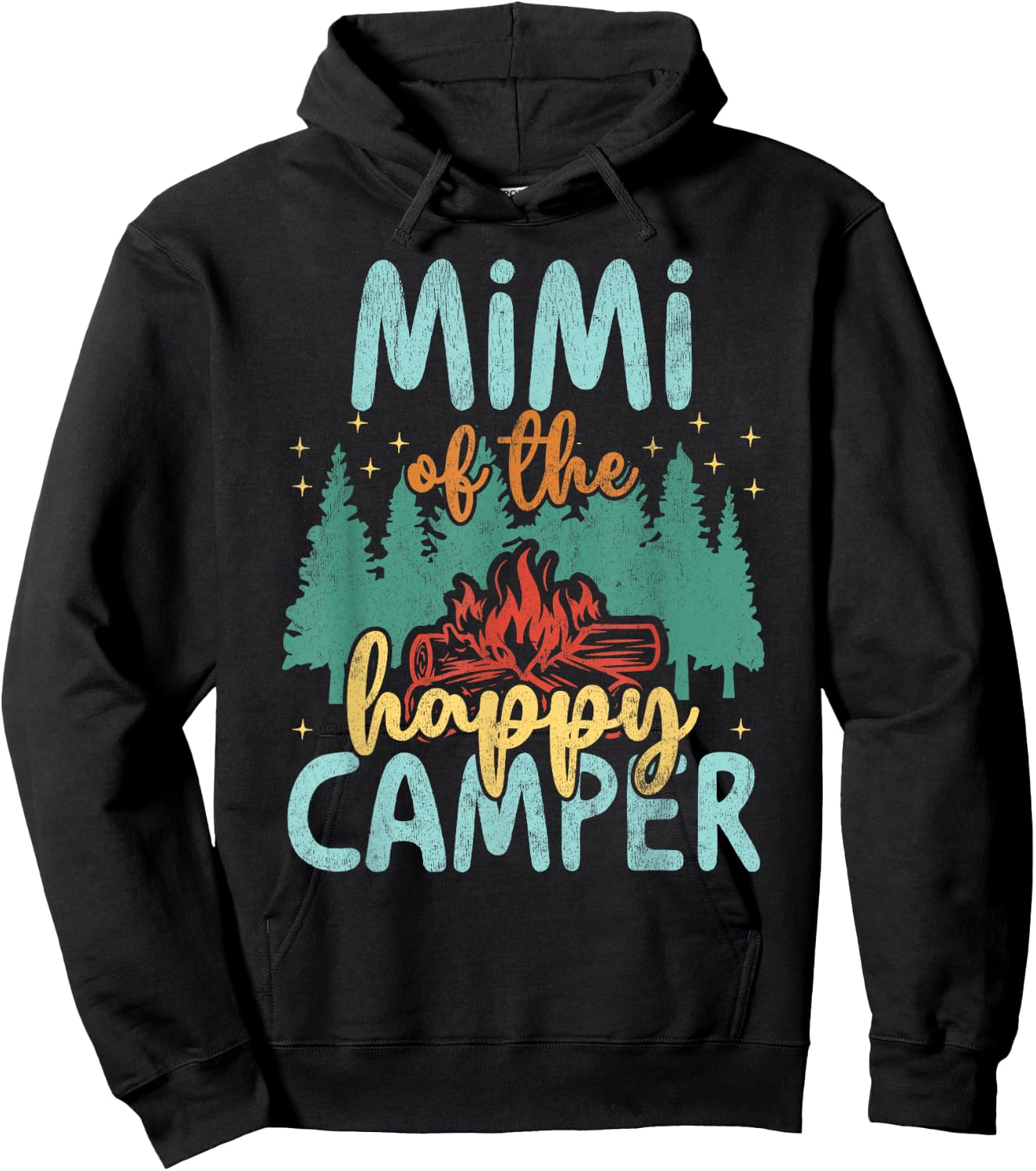 Mimi of Happy Camper 1st Birthday Party Retro Mimi Hoodie - Hoodie | Black