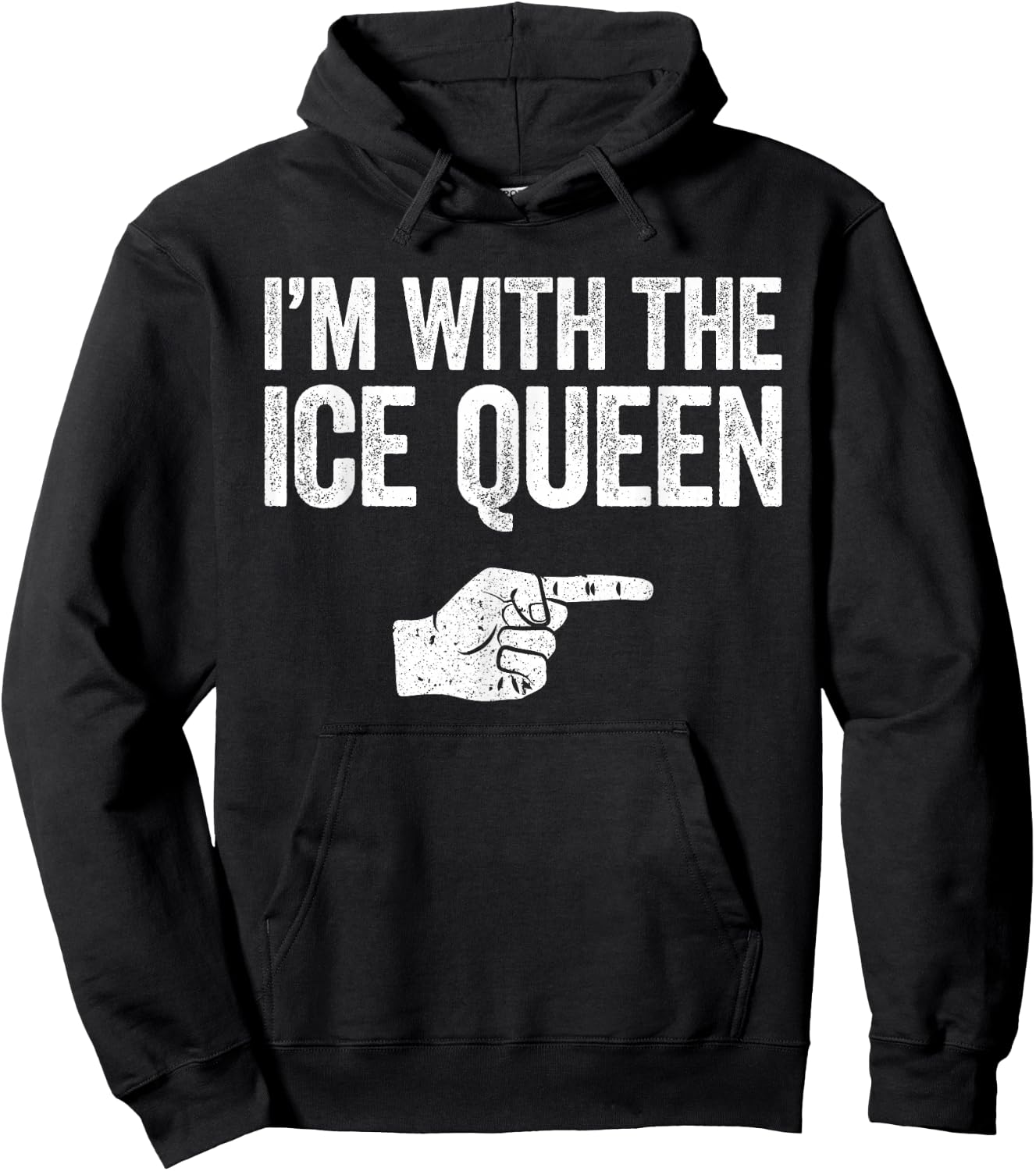 I'm With The Ice Queen Matching Ice Queen Shirt Hoodie - Hoodie | Black