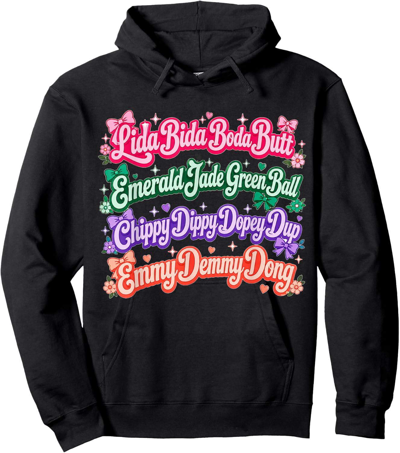 LIDA Bida Boda Butt, Emerald Jade Green Ball Hoodie - Hoodie | Black