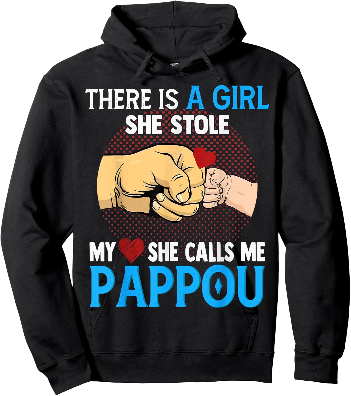 Pappou Fathers Day From Wife And Daughter She Stole My Heart Hoodie - Hoodie | Black
