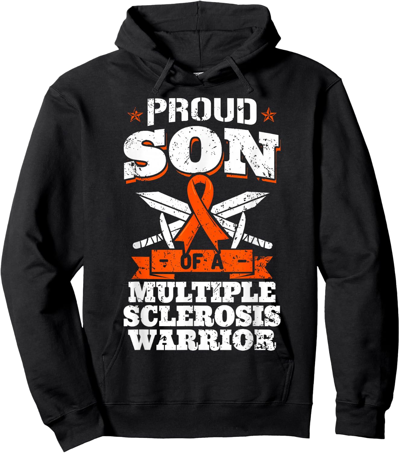 Proud Son Of A Multiple Sclerosis Warrior MS Awareness Hoodie - Hoodie | Black