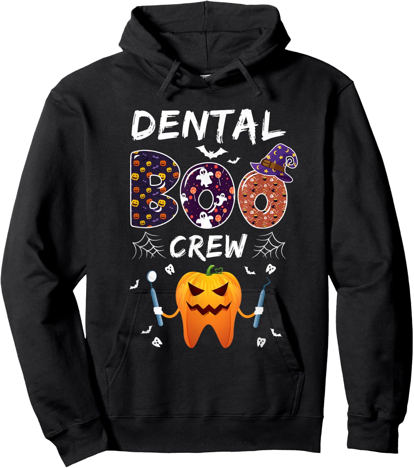 Dental Dentist Halloween Boos Crew Funny Costume Assistant Hoodie - Hoodie | Black
