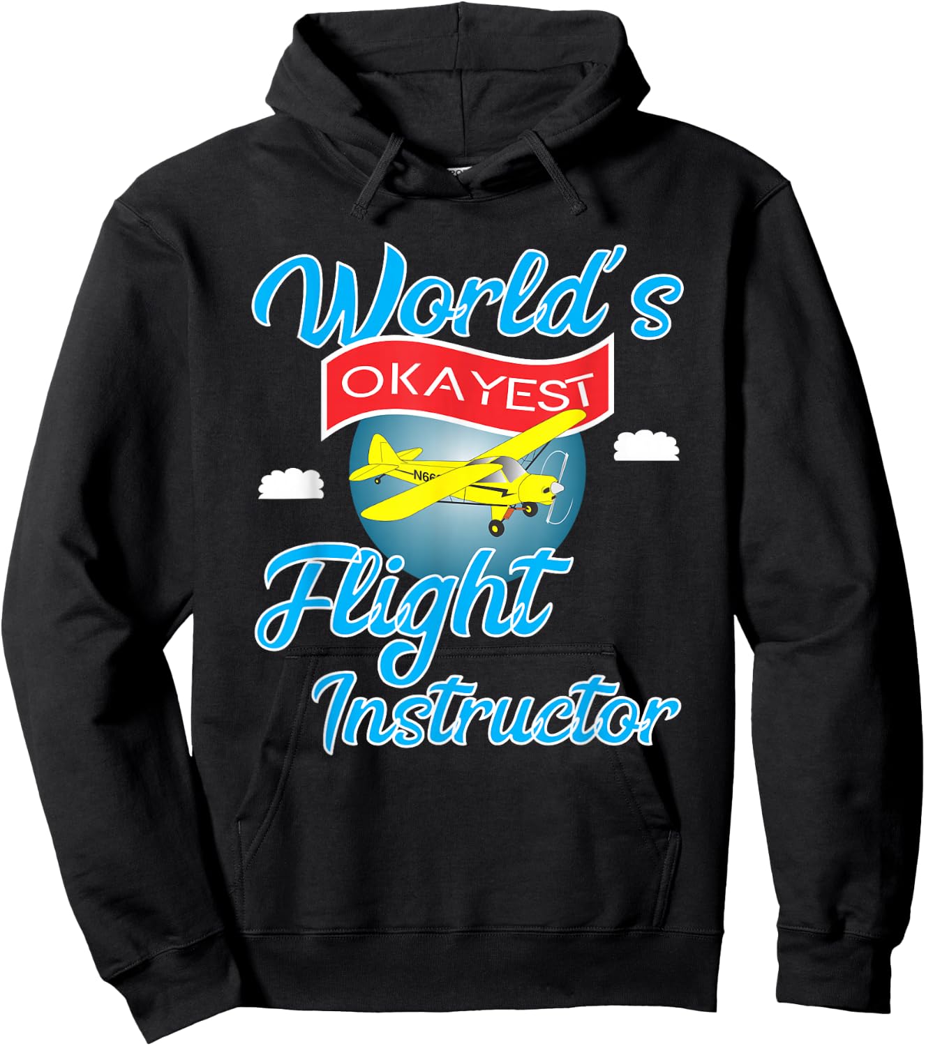 Worlds's Okayest Flight Instructor Hoodie - Hoodie | Black
