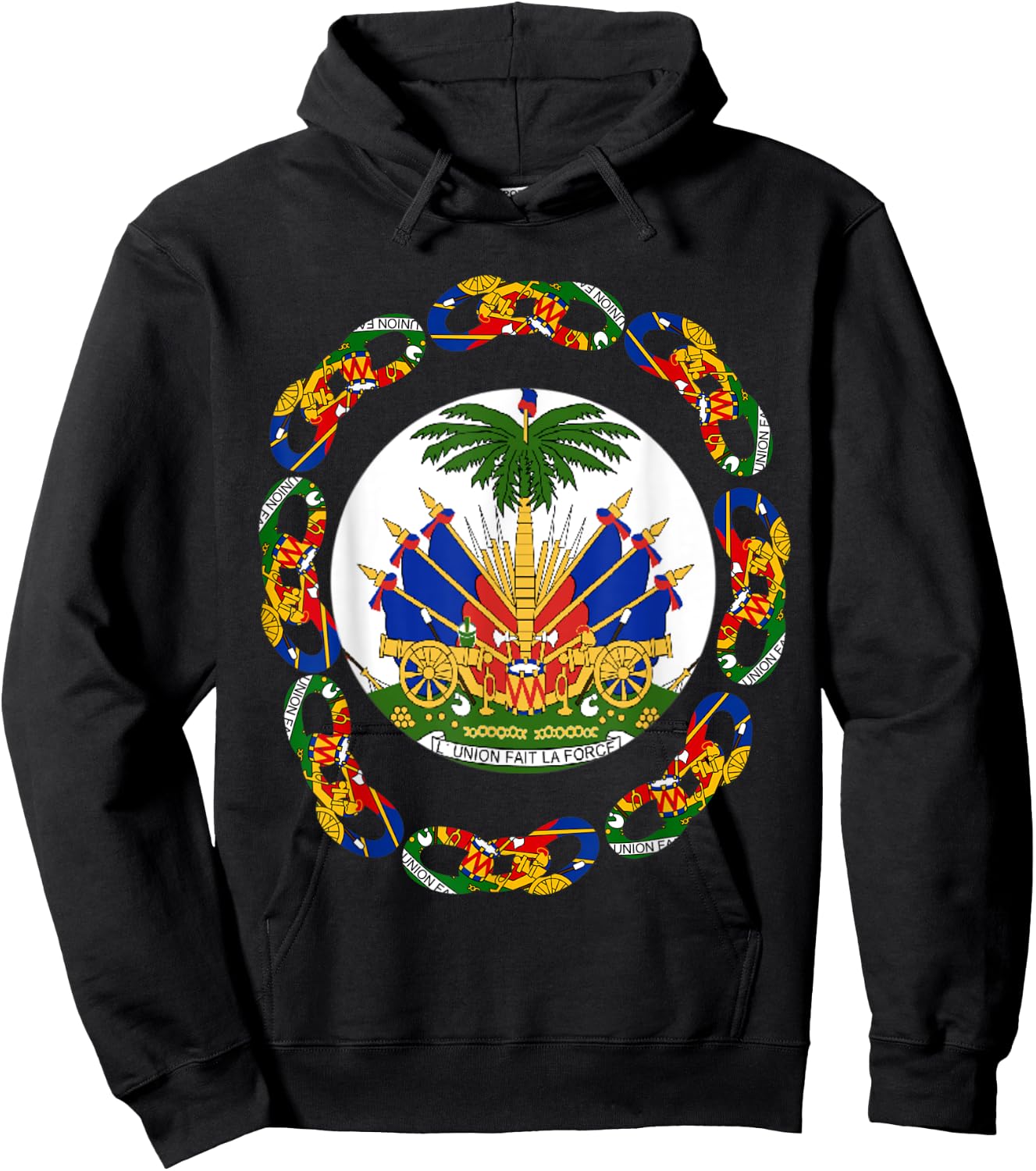 Haitian Pride for Haiti Flag Day Gift Ayiti Chains Zoe Hoodie - Hoodie | Black