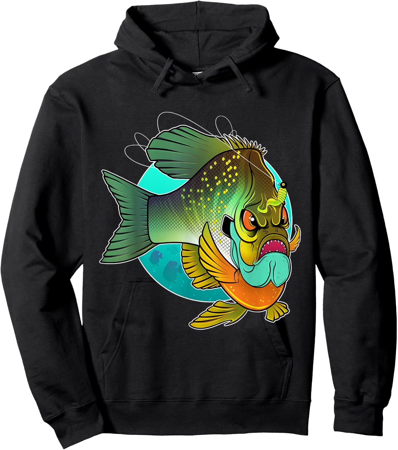 Angry Bluegill Fishing Hoodie - Hoodie | Black