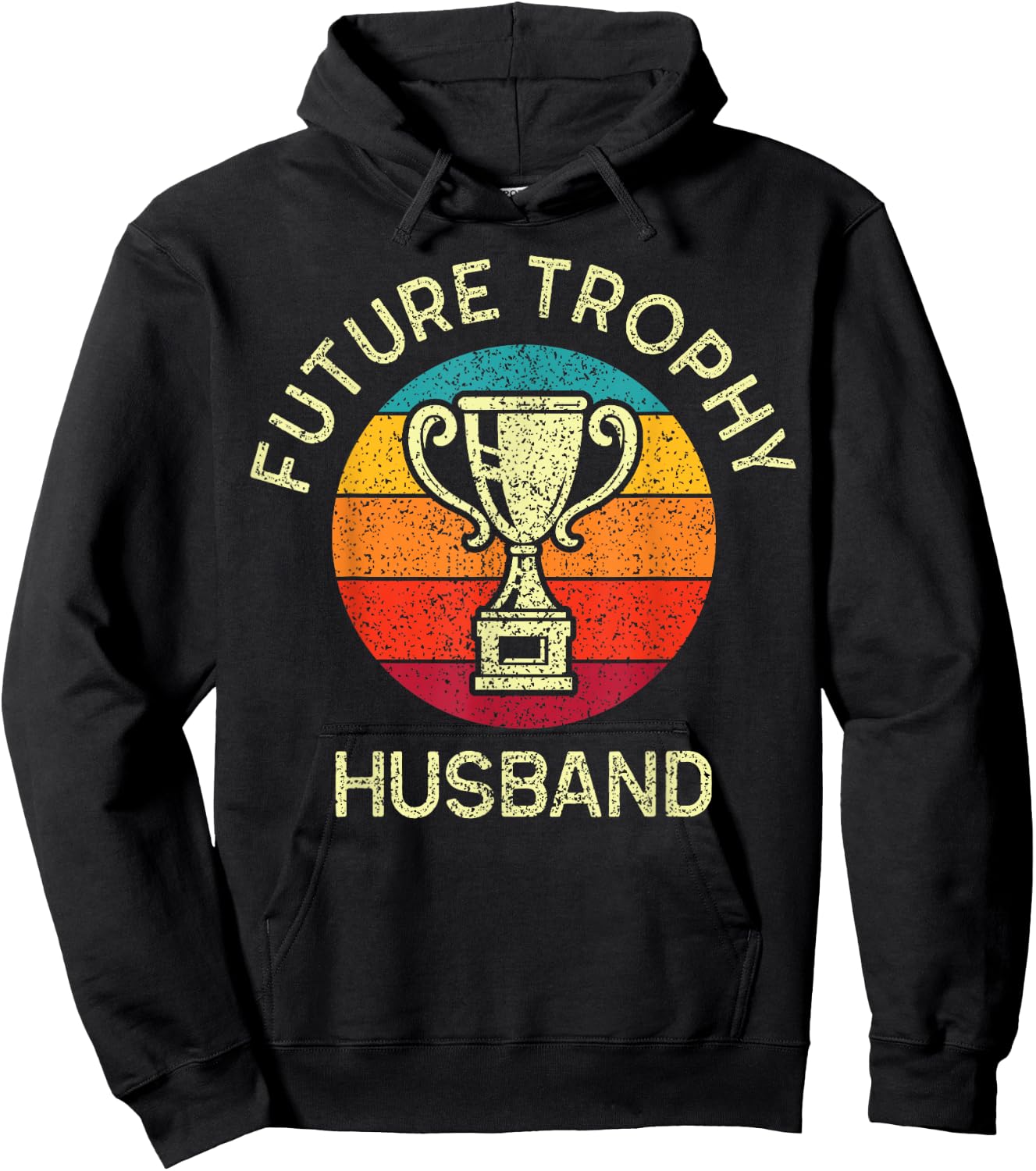 Funny Bachelor Party Future Husband Men's Groom Trophy Gag Hoodie - Hoodie | Black