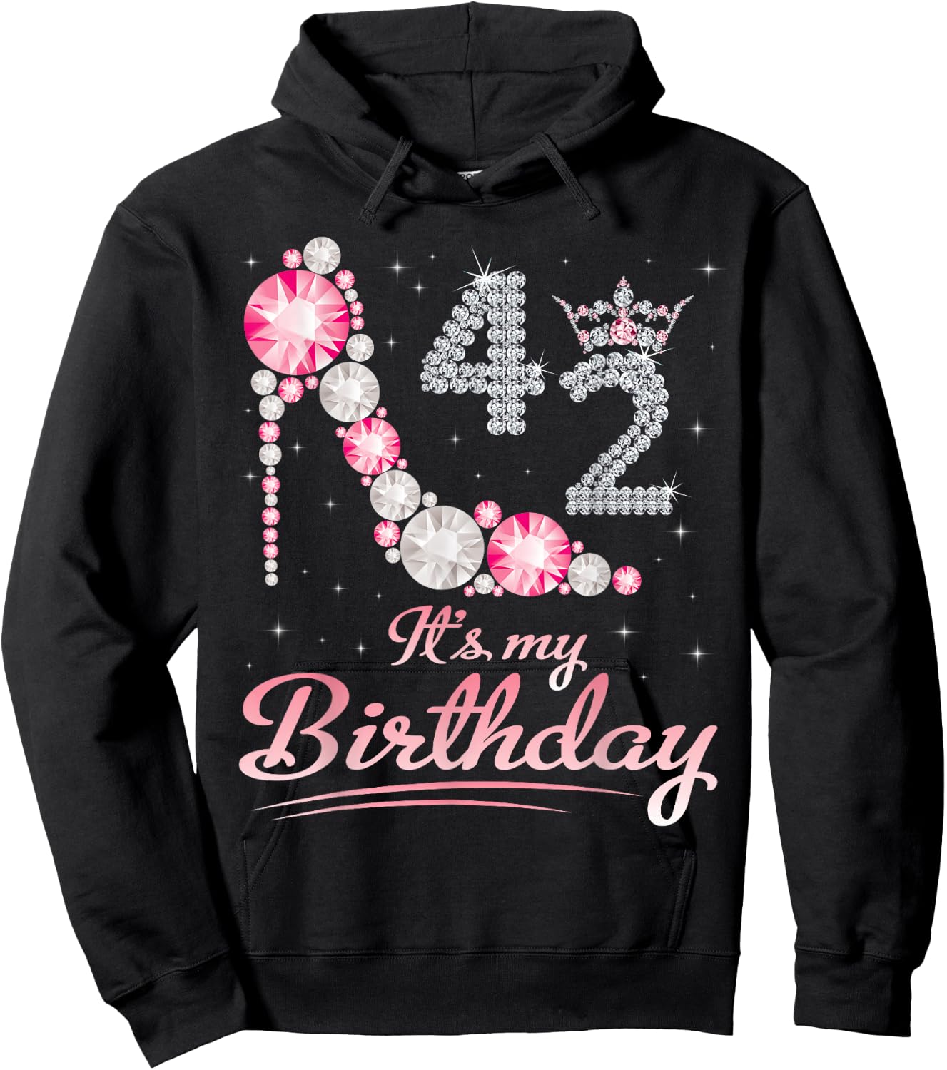 42 Years Old It's My Birthday Happy To Me You Mommy Daughter Hoodie - Hoodie | Black