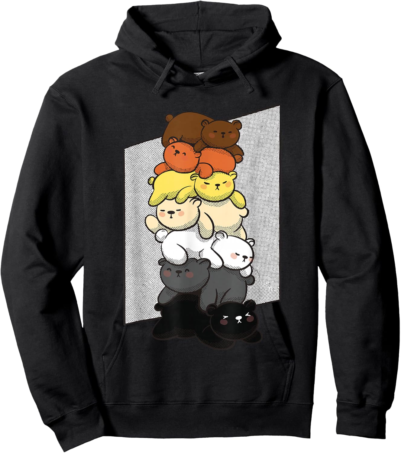 Cute Gay Bear Pride Flag Colors for Gay Bear Cubs Hoodie - Hoodie | Black