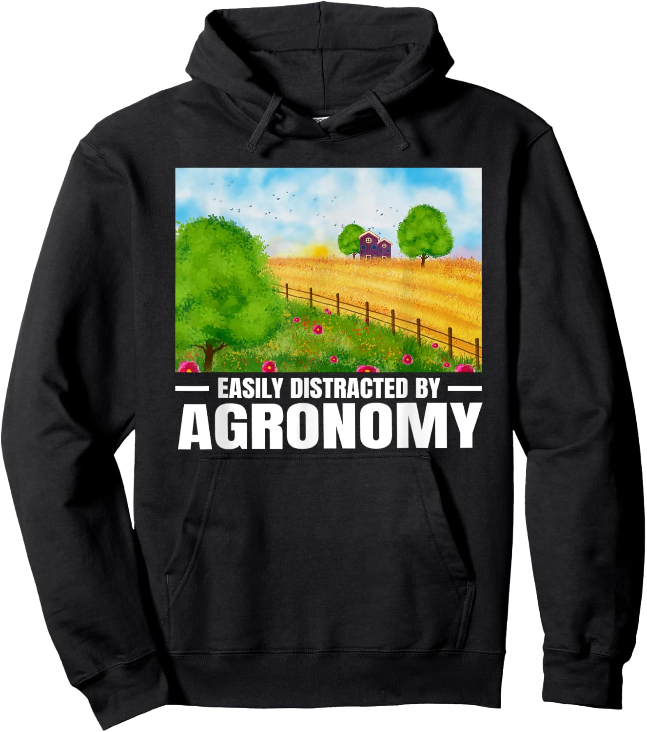Easily Distracted by Agronomy Funny Agronomist AG Scientist Hoodie - Hoodie | Black
