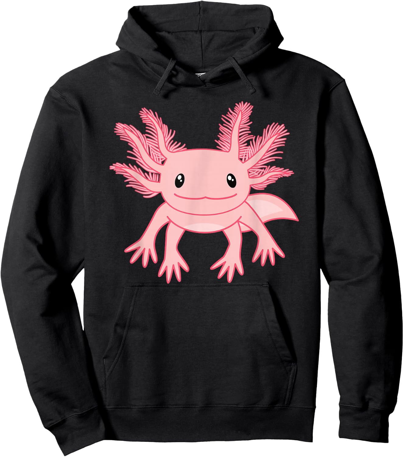Cute Pink Axolotl Kawaii Axolotl Lover Women Girls Hoodie - Hoodie | Black