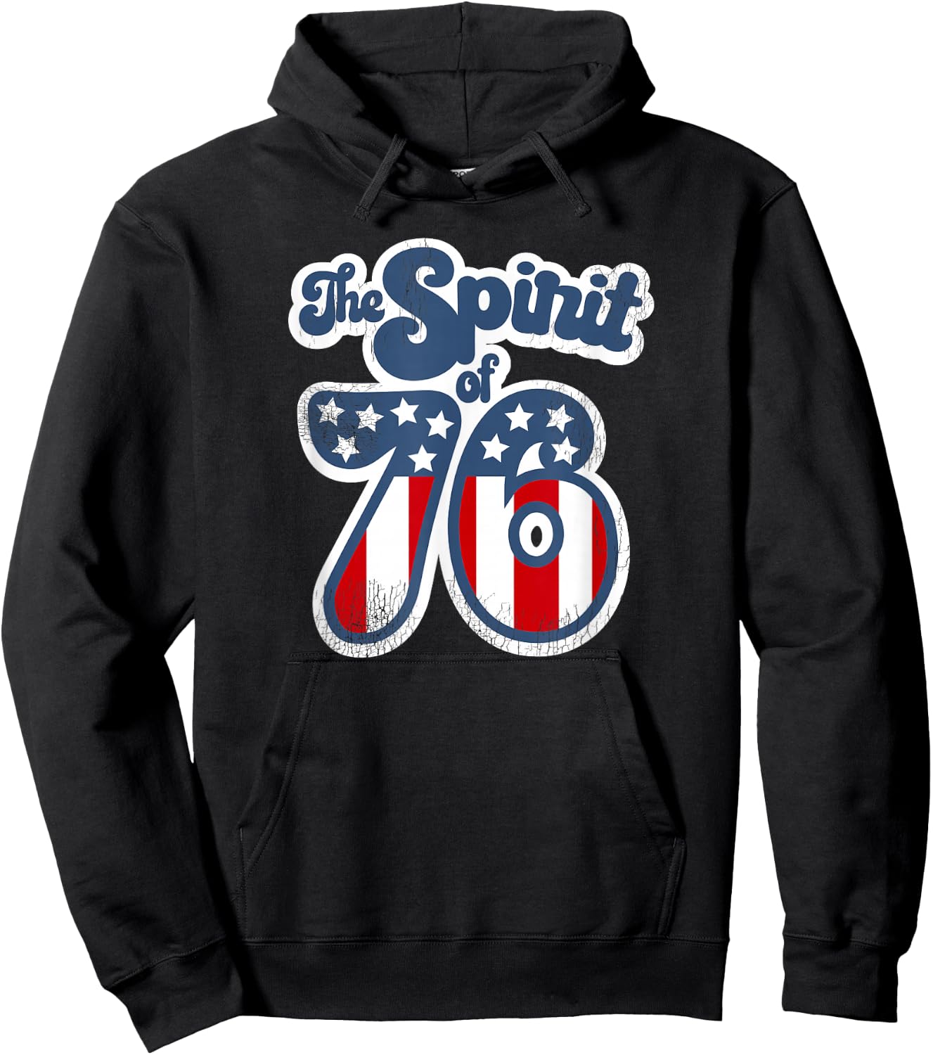 The Spirit of 76 Vintage Design Retro T Shirt Hoodie - Hoodie | Black