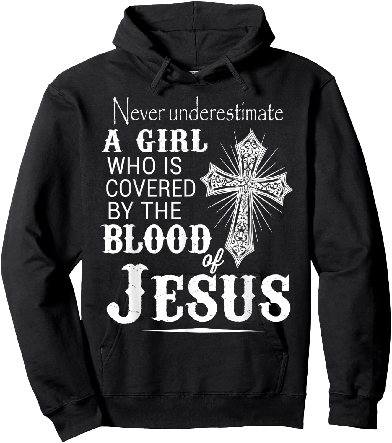 Christian Women I'm Covered By The Blood Of Jesus Christ Hoodie - Hoodie | Black